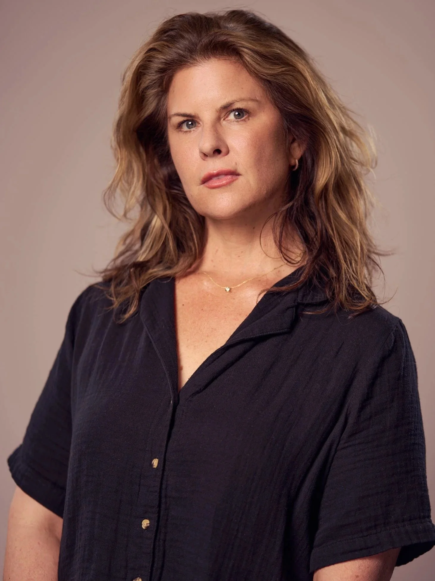 Studio portrait of a woman photographed in New York City with a clean, editorial lighting approach