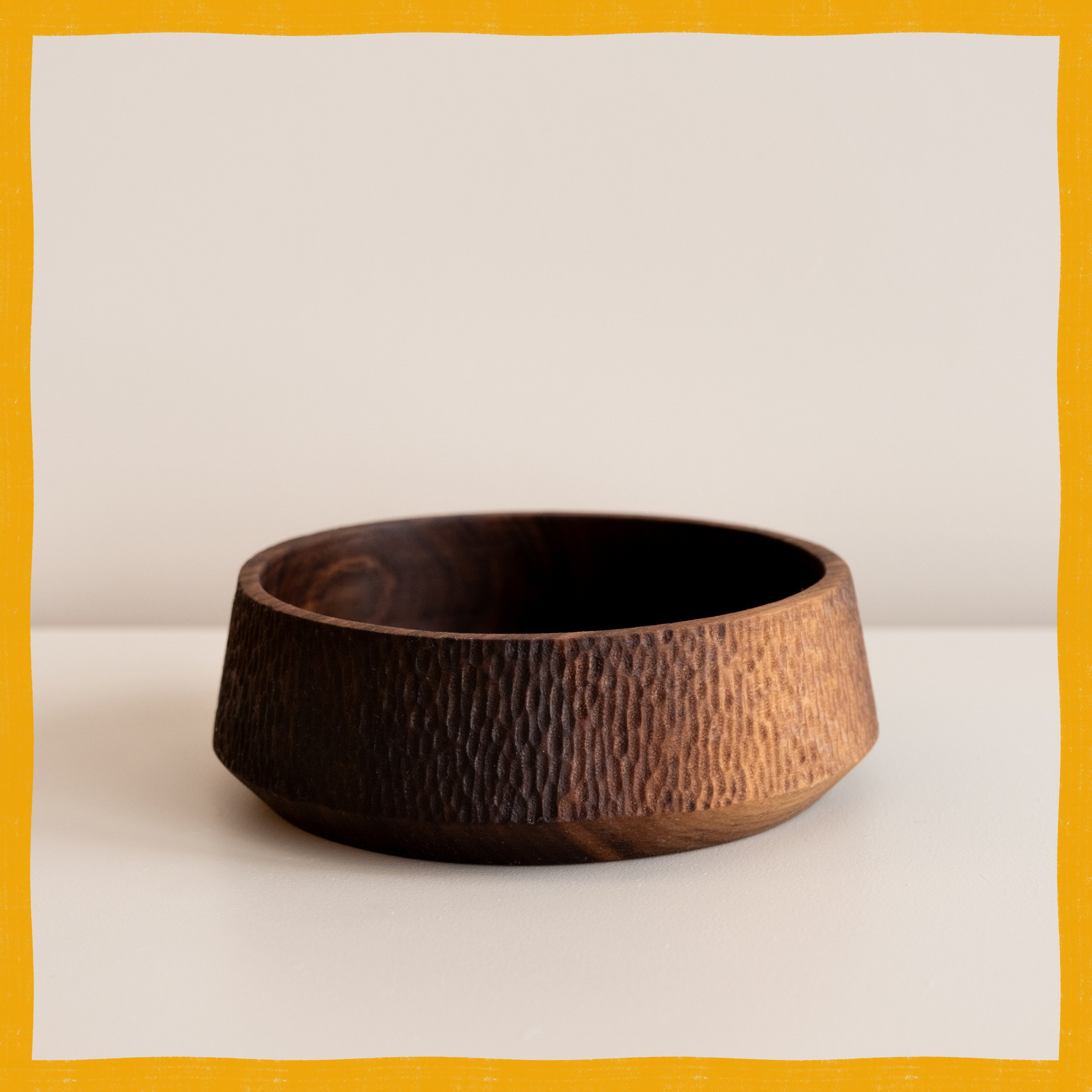 Textured & Tapered Walnut Bowl