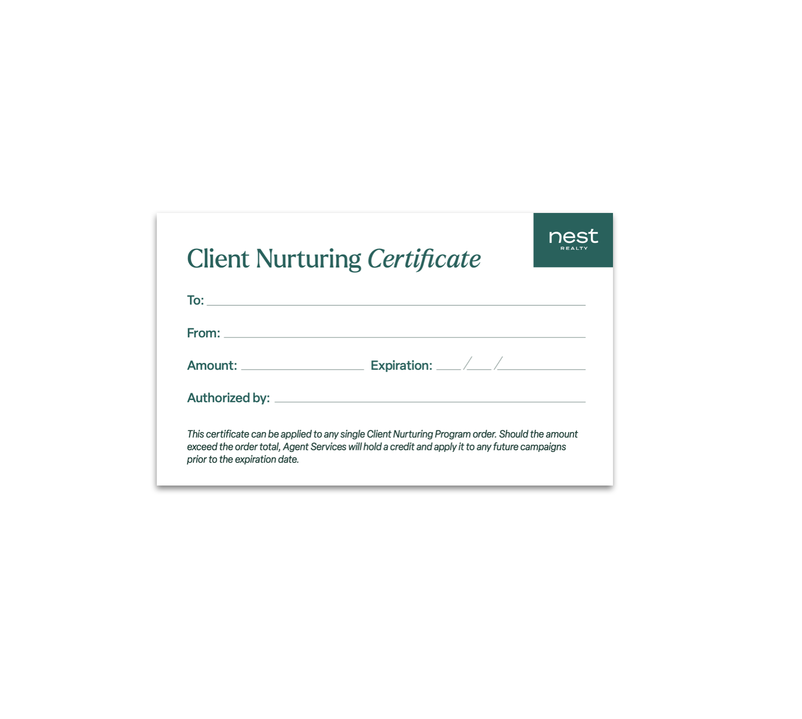 Client Nurturing Certificate