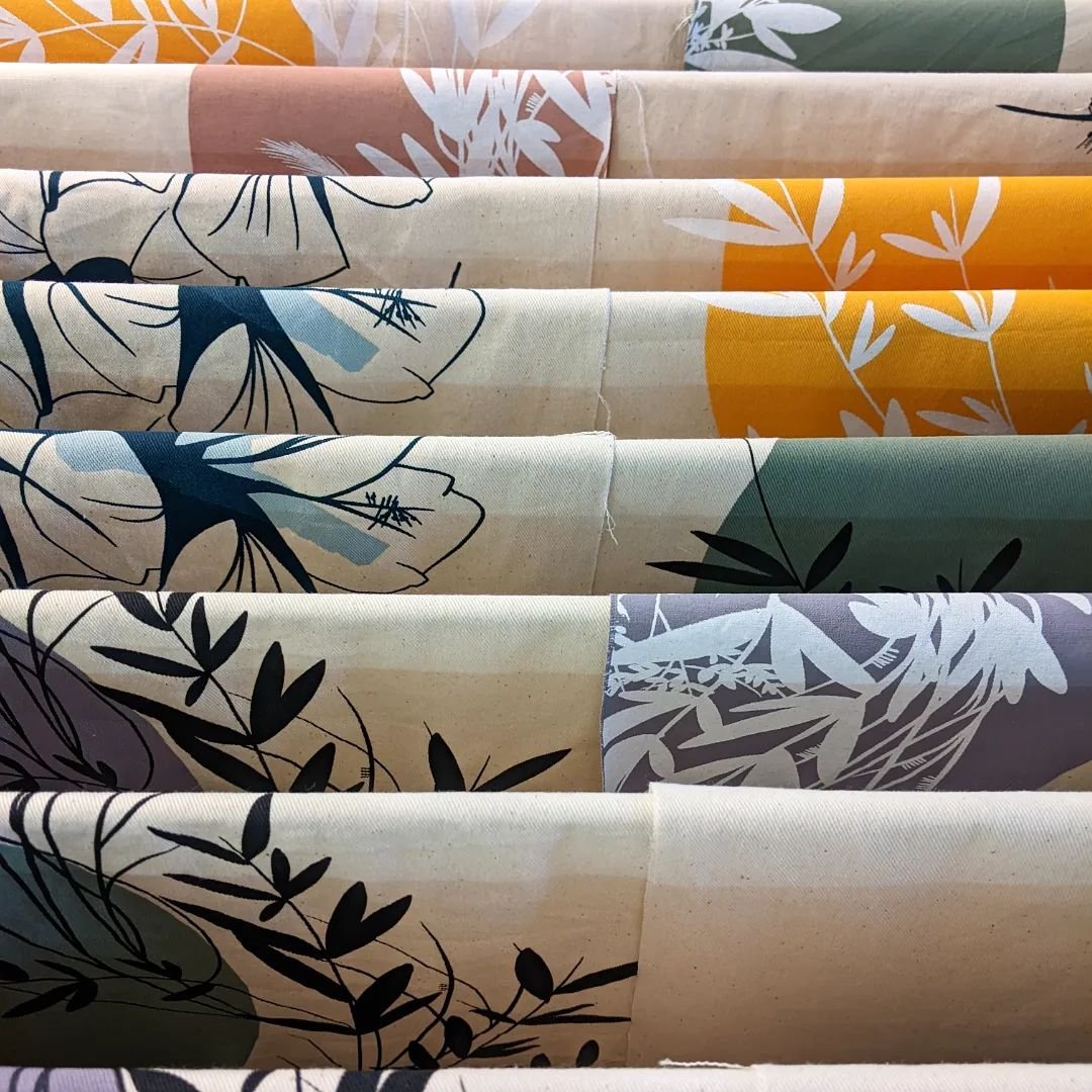Lots of screen printing for upcoming markets in Brisbane. I will be at @what.we.make.designmarket in New Farm 20th April, 9am to 1pm. My first market of the year, my first What We Make market, lots to be looking forward to! 

#screenprintedtextiles #