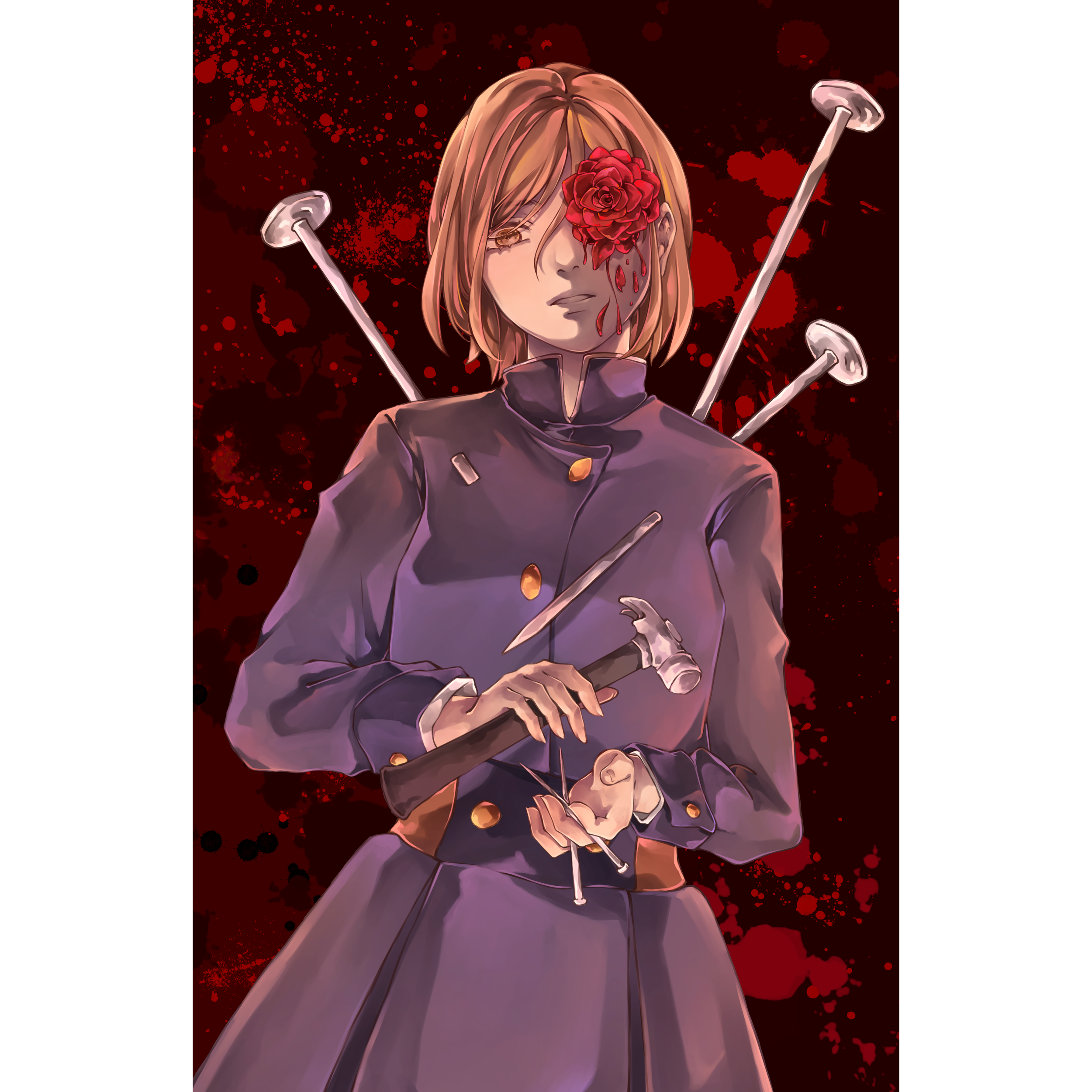 Nobara Kugisaki Cursed Flower Art Print