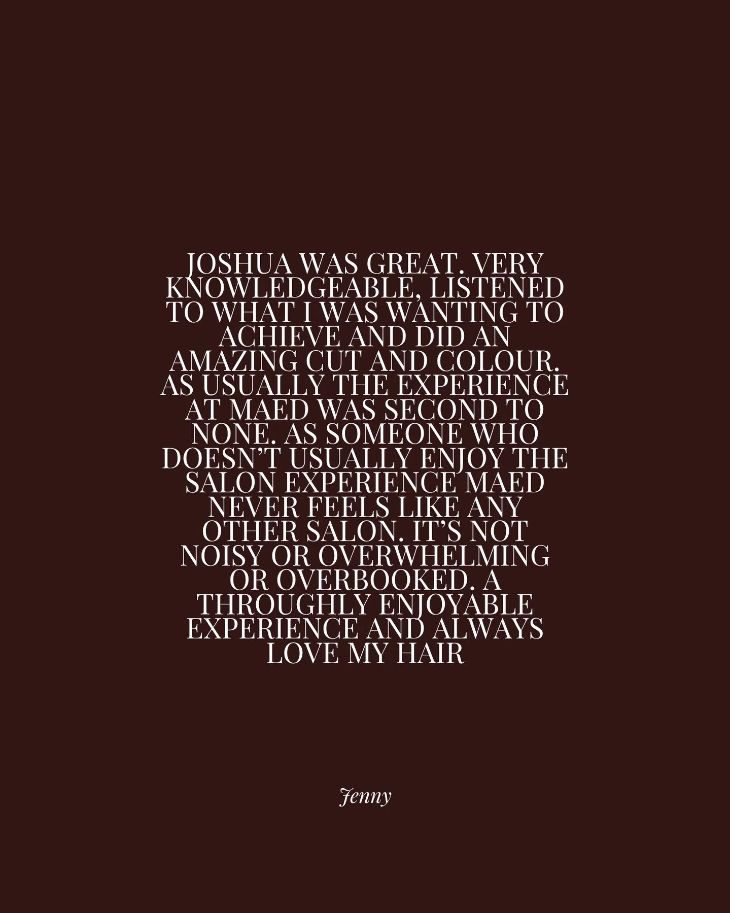 lots of words, or a few words - we feel every bit of love 🤍

#clientlove #hairdresserlove