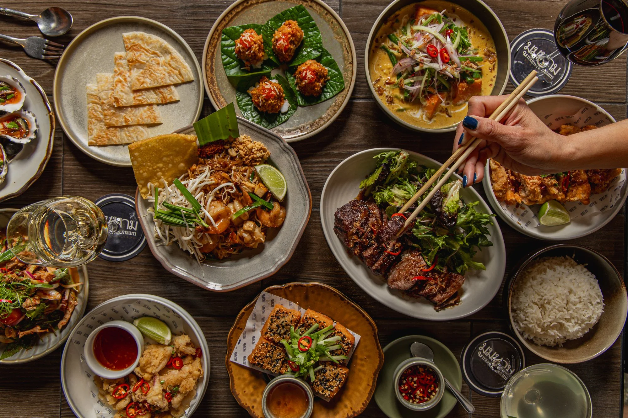 Group dining feast Barangaroo