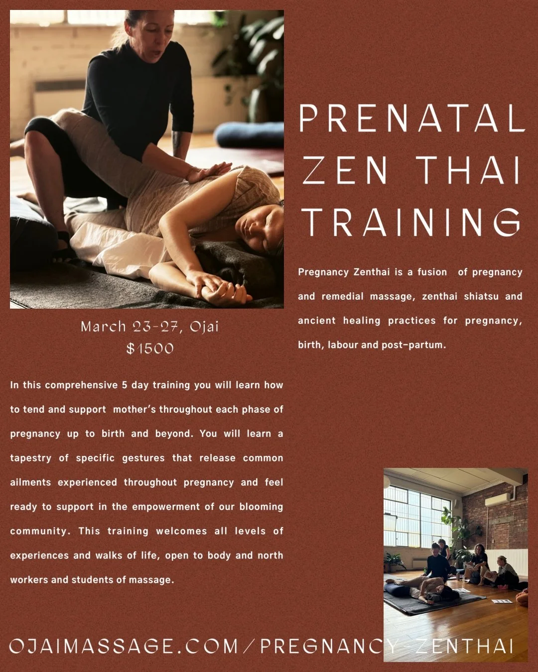 Pregnancy zen Thai shiatsu training 