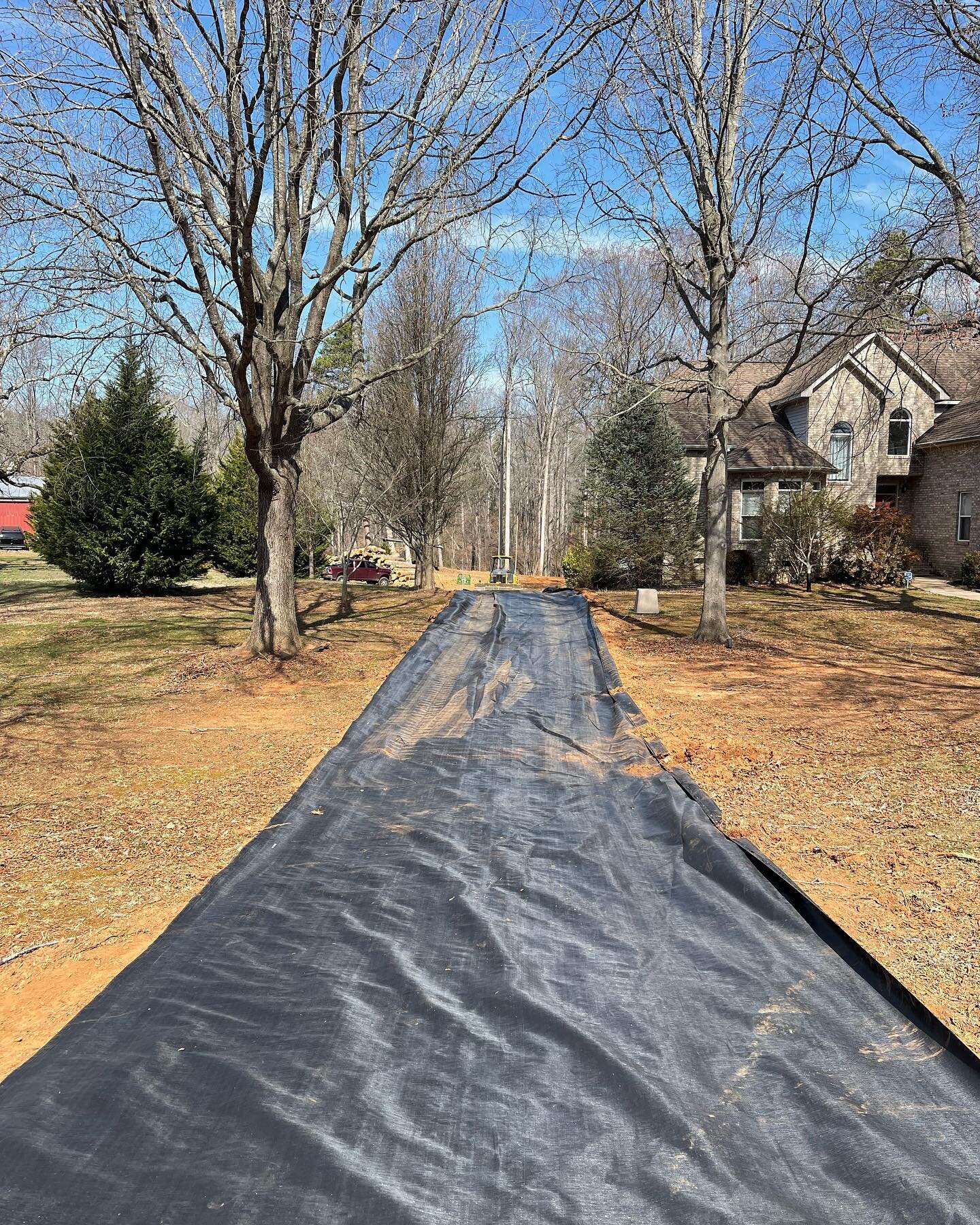 Quick driveway install for a new shop going up.