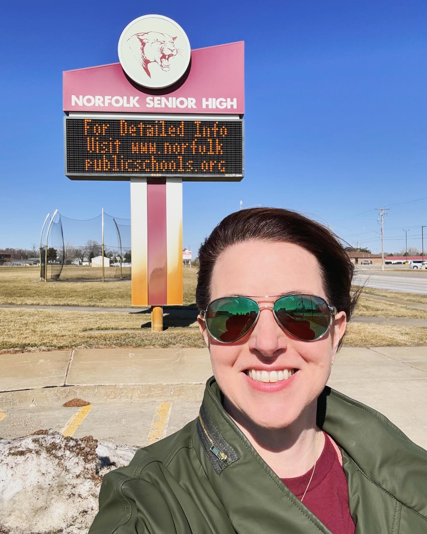 Spent this windy morning visiting Norfolk Senior High School. Thank you to Principal Jason Settles for taking me around to various classrooms, answering all my questions, and sharing some of the outstanding things happening there. I visited several m