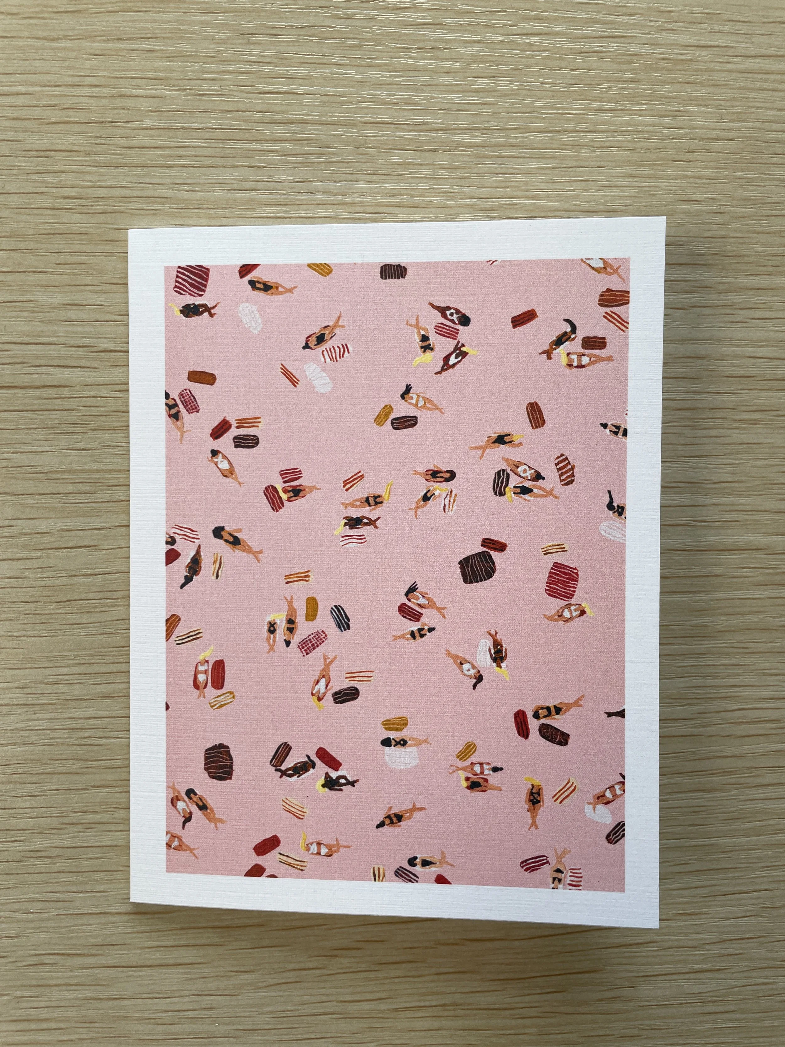 Pink Beach Greeting Card