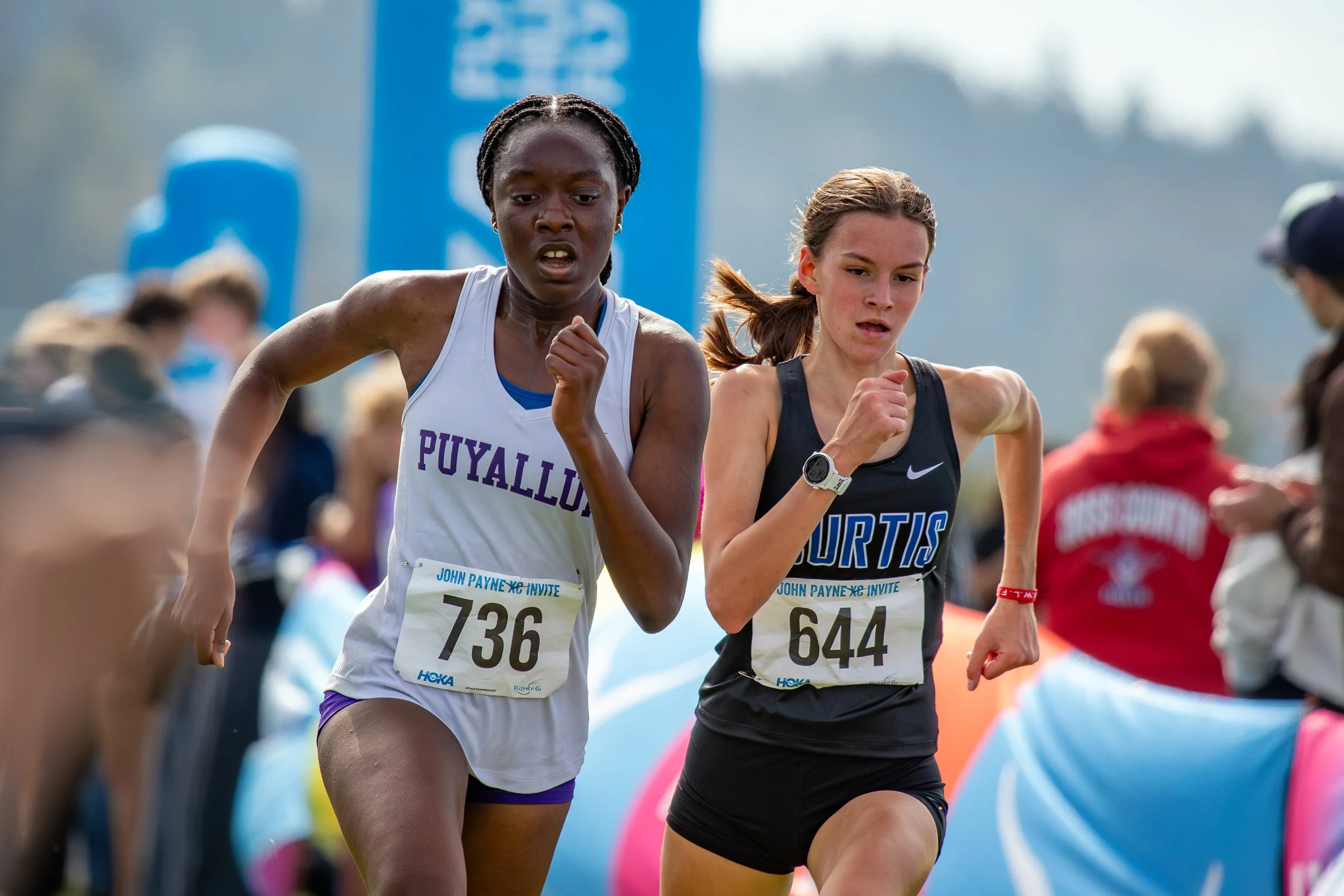 Curtis sophomore Charlotte White (right) is a top contender hoping to challenge for a podium spot after a strong performance at The Mook XC Invite.