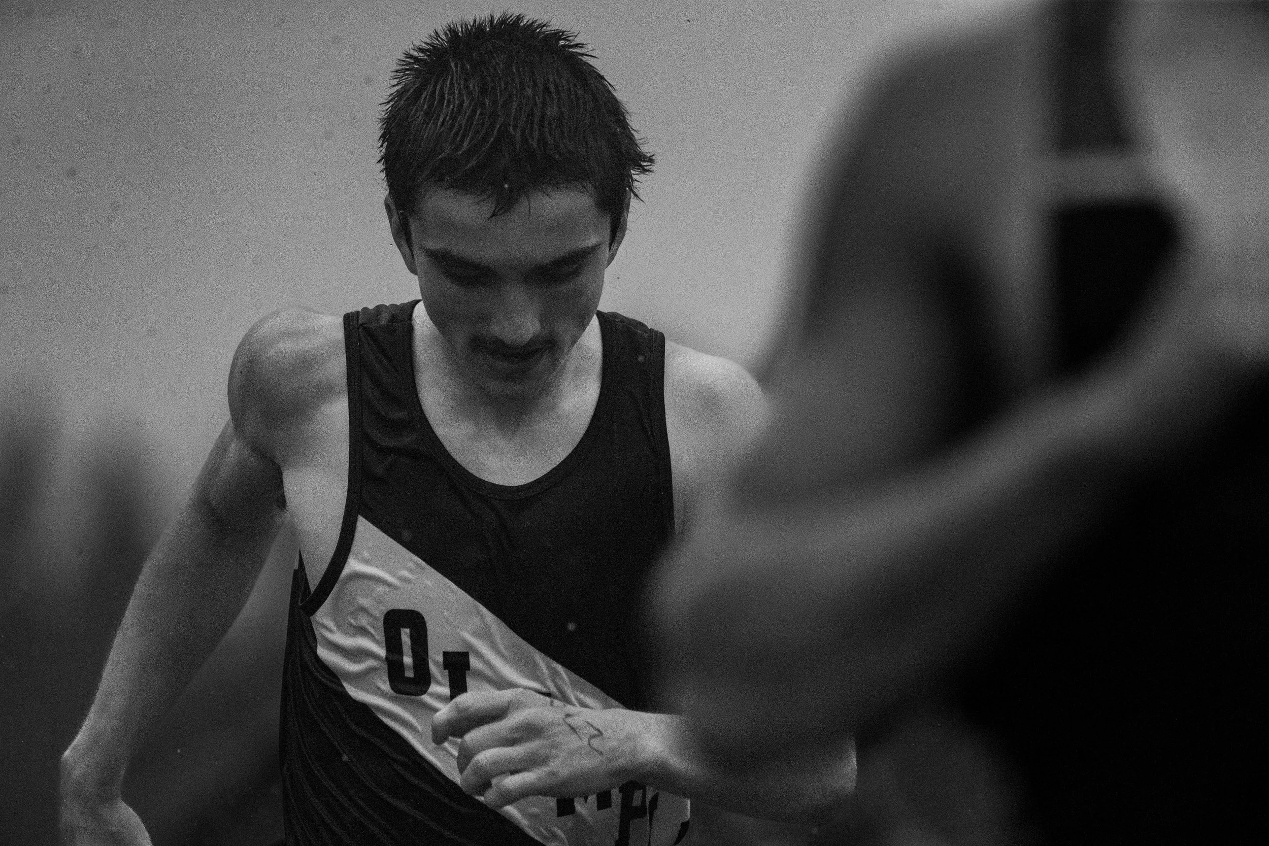 Embracing the Chaos: A Black and White Look at the OHS Tri-Meet