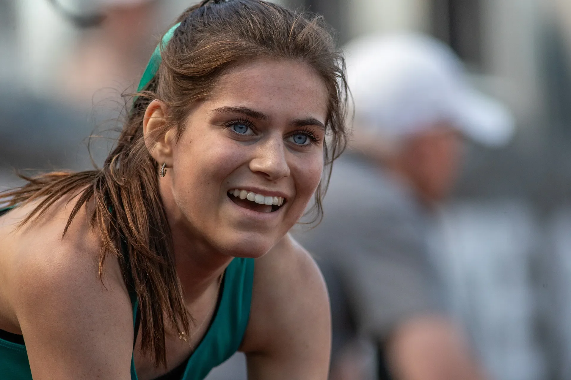 Latham West of Bonney Lake High School competing in her final state track championship.