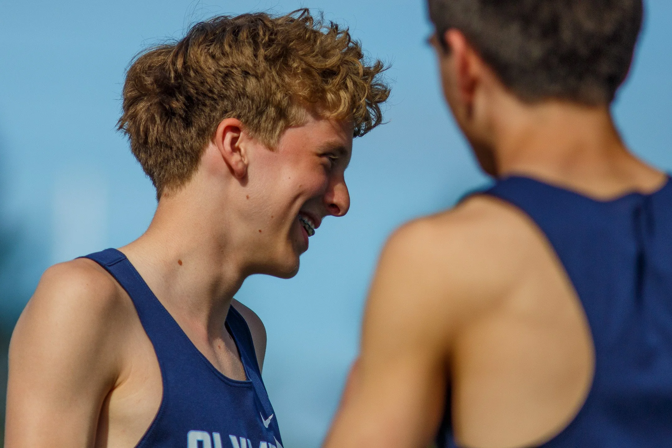 Quenton Lanese running during a race at the Mt Tahoma Track Festival.
