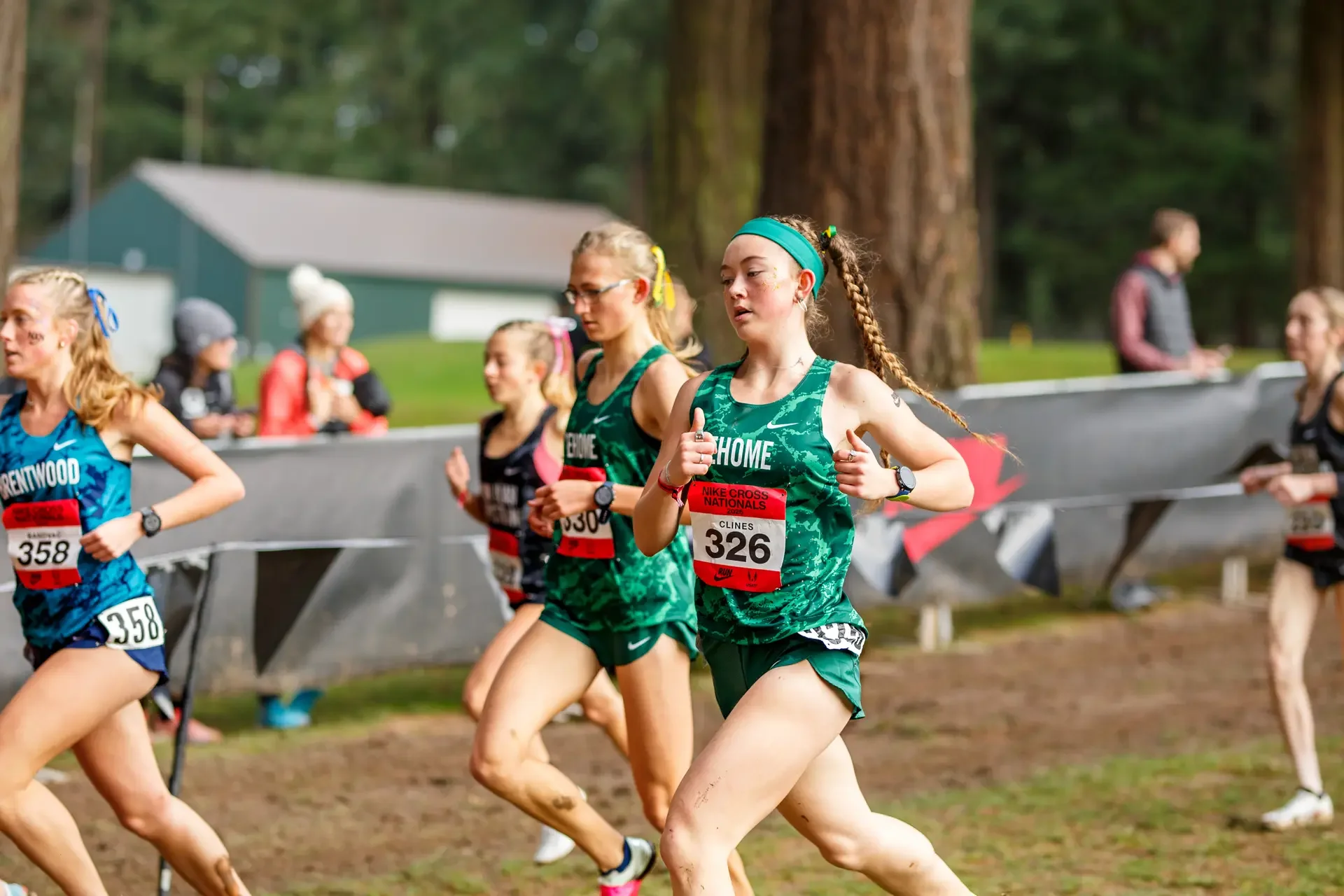 Sloan Clines running on a cross country course. Top contender for the 2026 WIAA 2A 3200m State Championships.