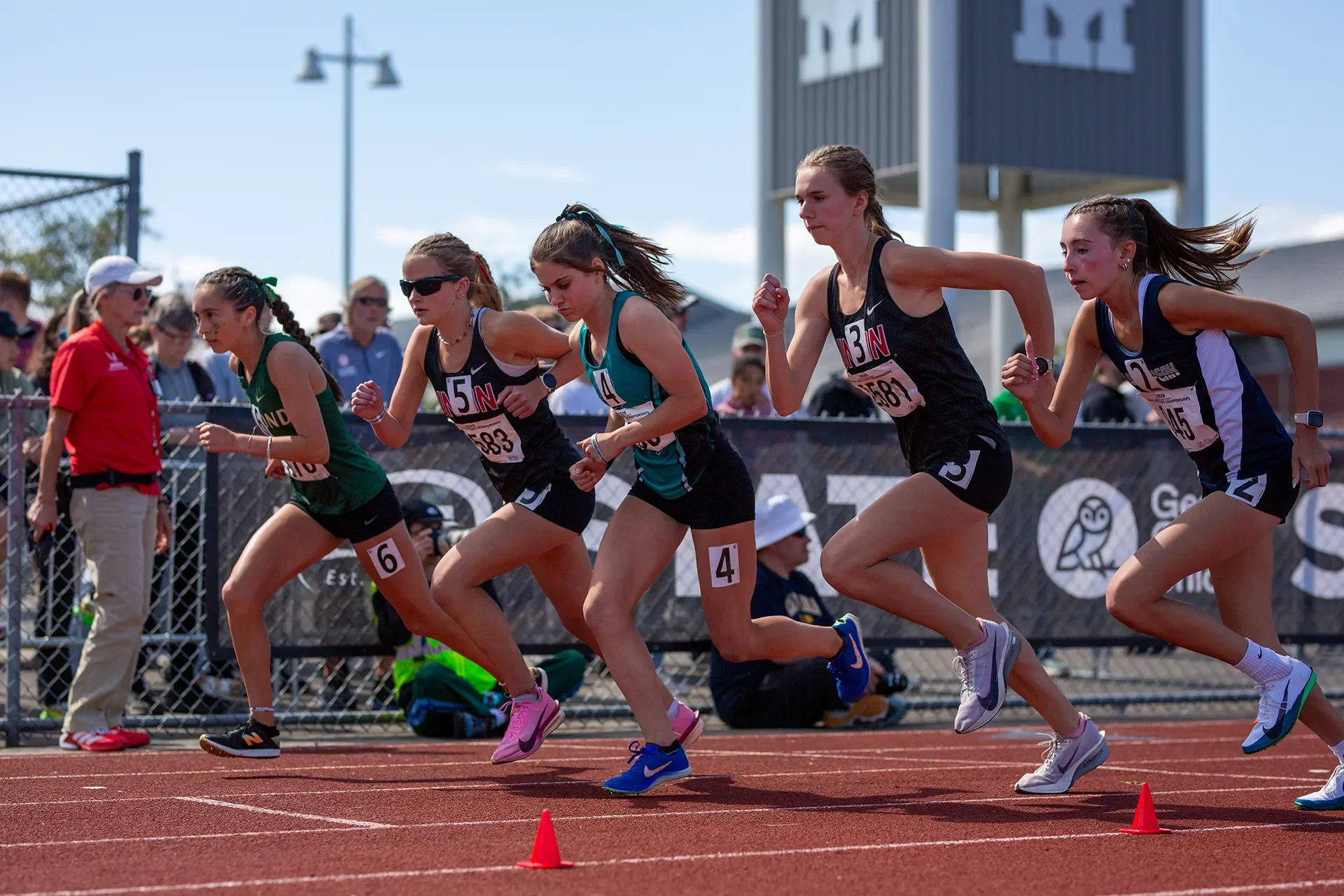 Latham West of Bonney Lake High School winning her second state title in the 4A girls 3200M race.