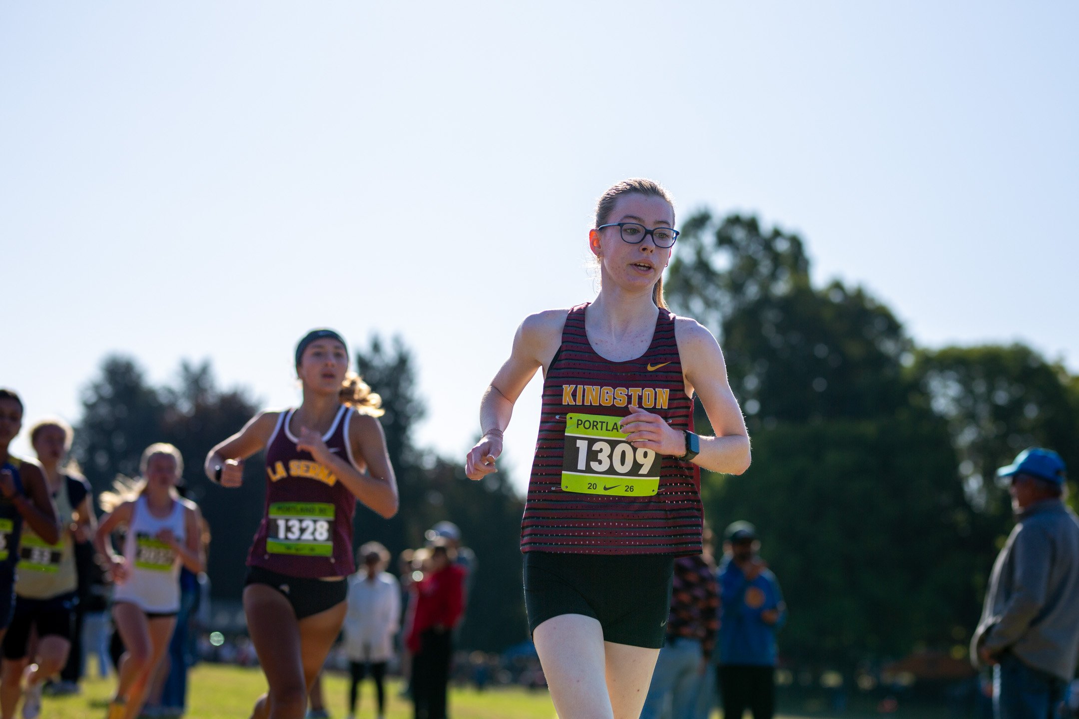 Kingston's Emma Grice racing at the 2026 Nike Kingston's Emma Grice racing at the 2026 Nike Portland XC InvitationalPortland XC Invitational