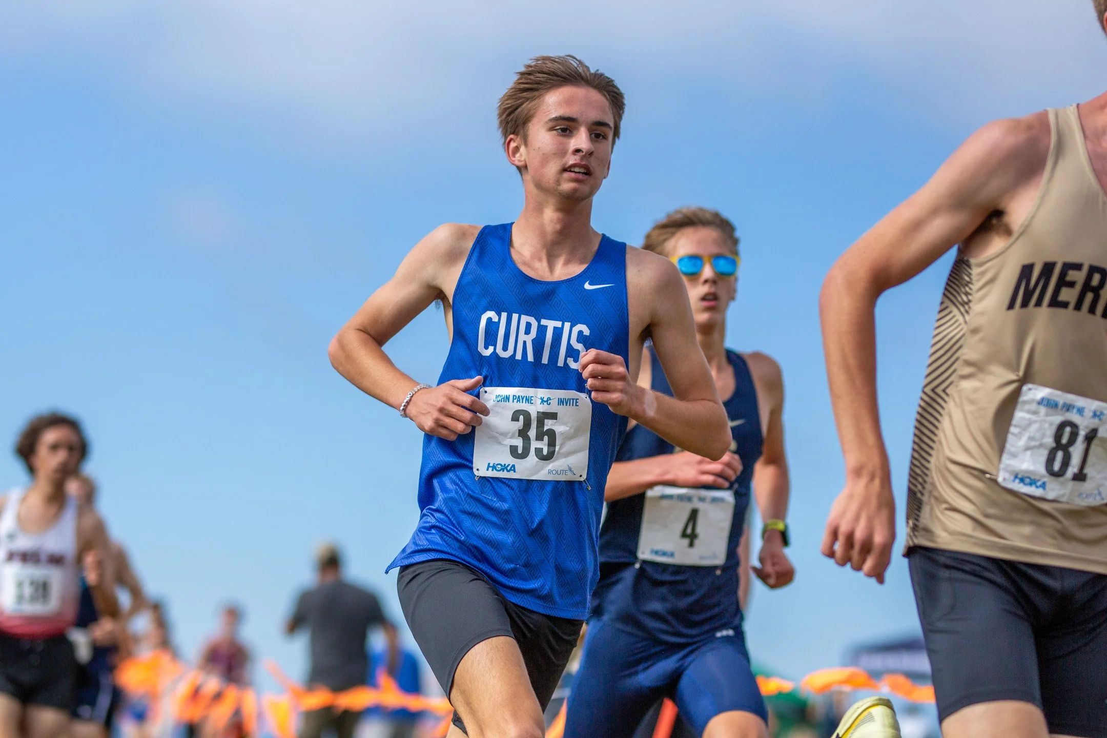 Curtis's Asher Pepin races at the 2026 Hoka John Payne XC Invitational.
