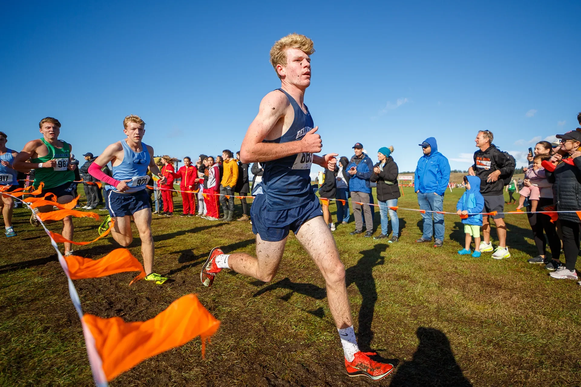 Bellarmine Prep junior Jackson Fuller racing at the 2025 Hoka John Payne Invitational