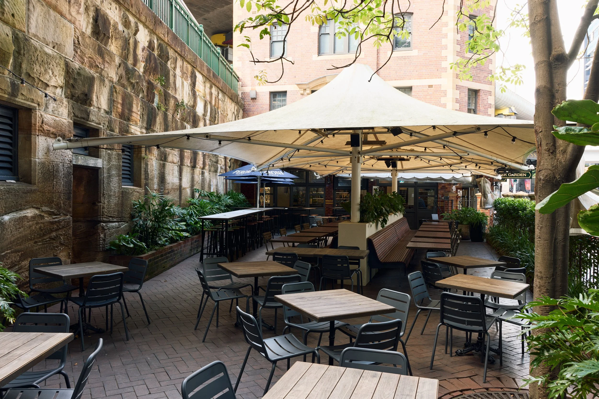 Outdoor undercover seating