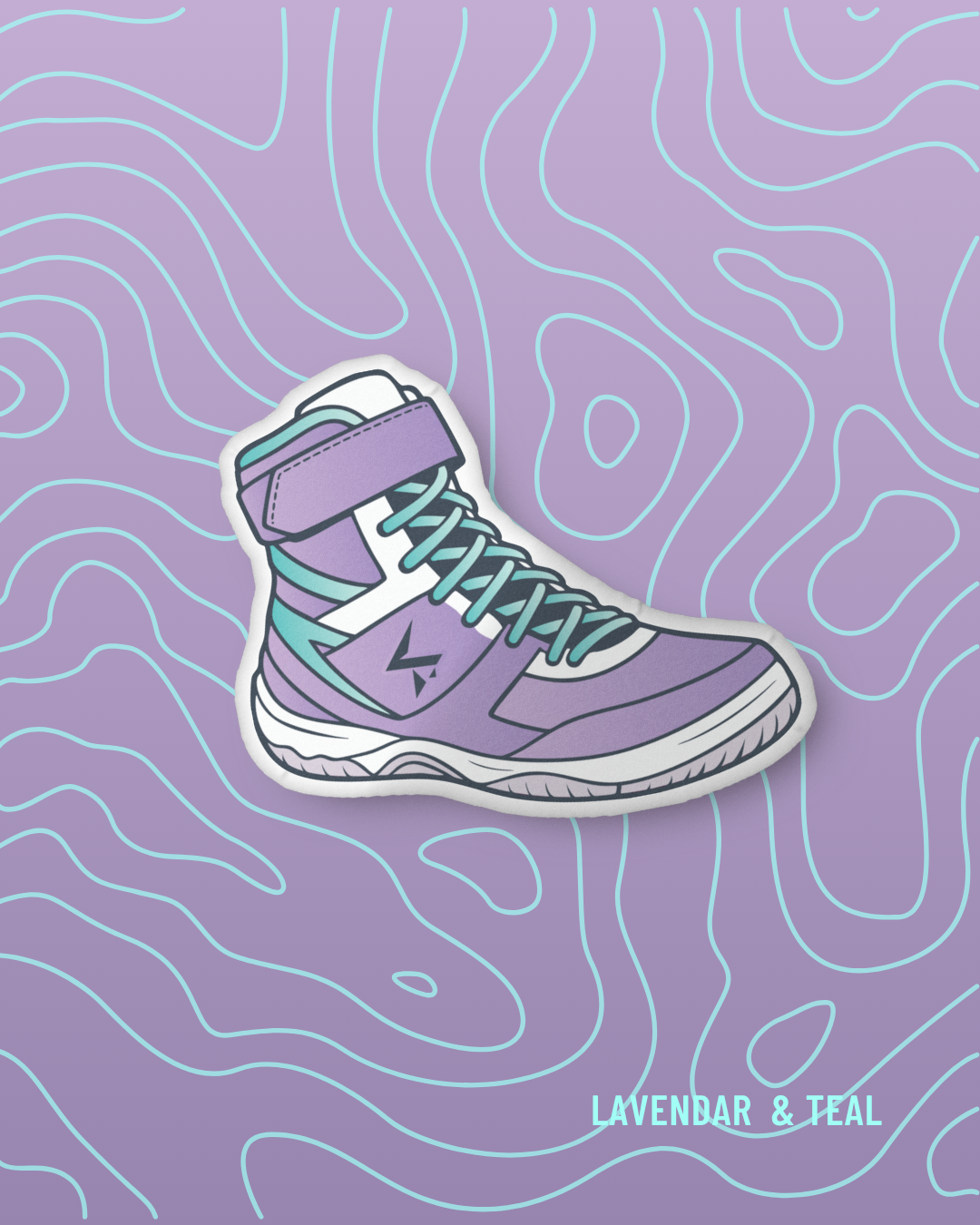 Shoe Pillow (Lavender/Teal)