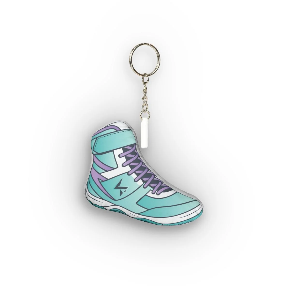 Lavender/Teal Shoe Plush Keychain