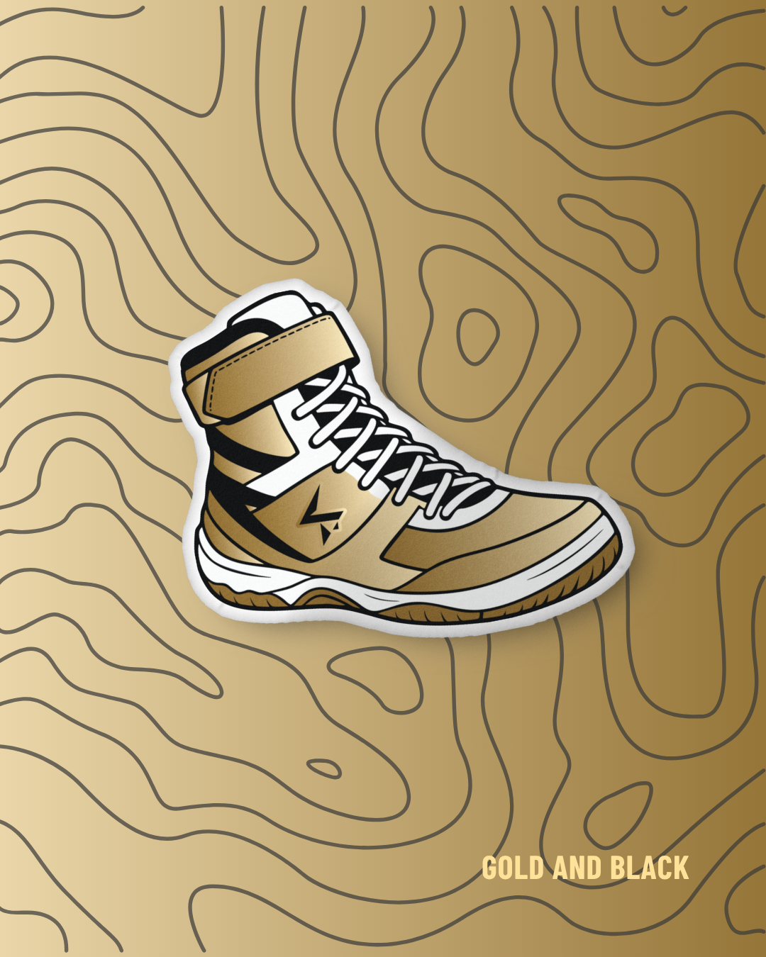 Shoe Pillow (Gold/Black)