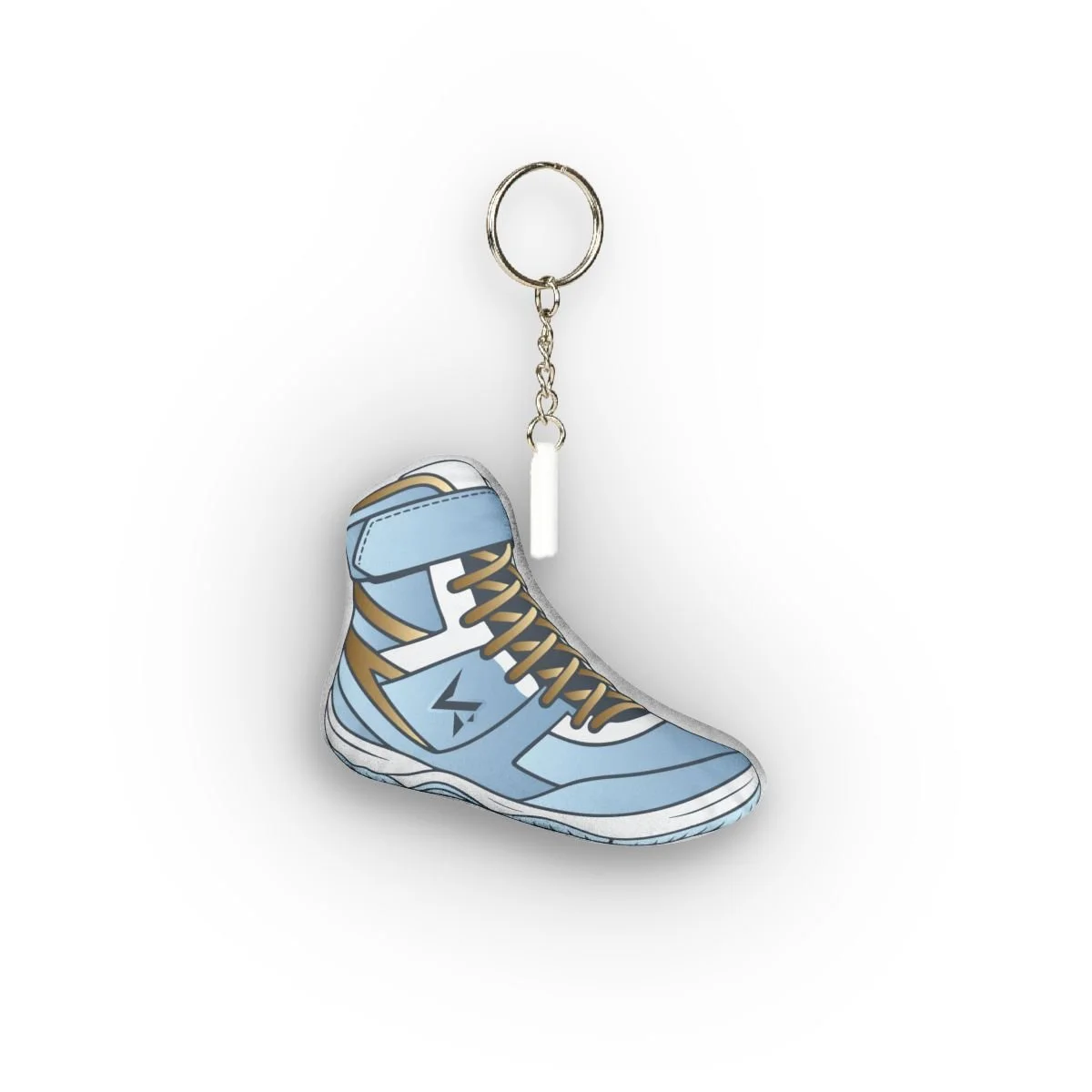 Blue/Gold Shoe Plush Keychain