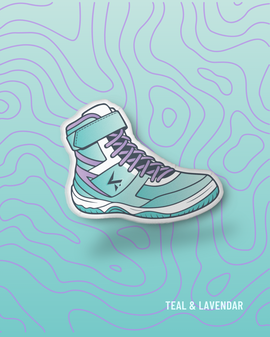 Shoe Pillow (Teal/Lavender)