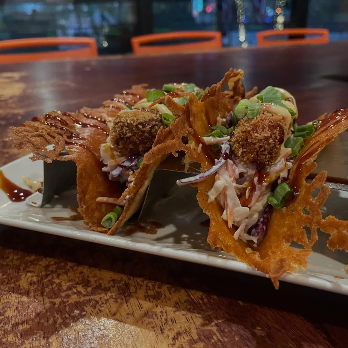 @shorefyre is serving SPAM Katsu Tacos in a Cheese Crusted Tortilla at the block party this Saturday! A must try.