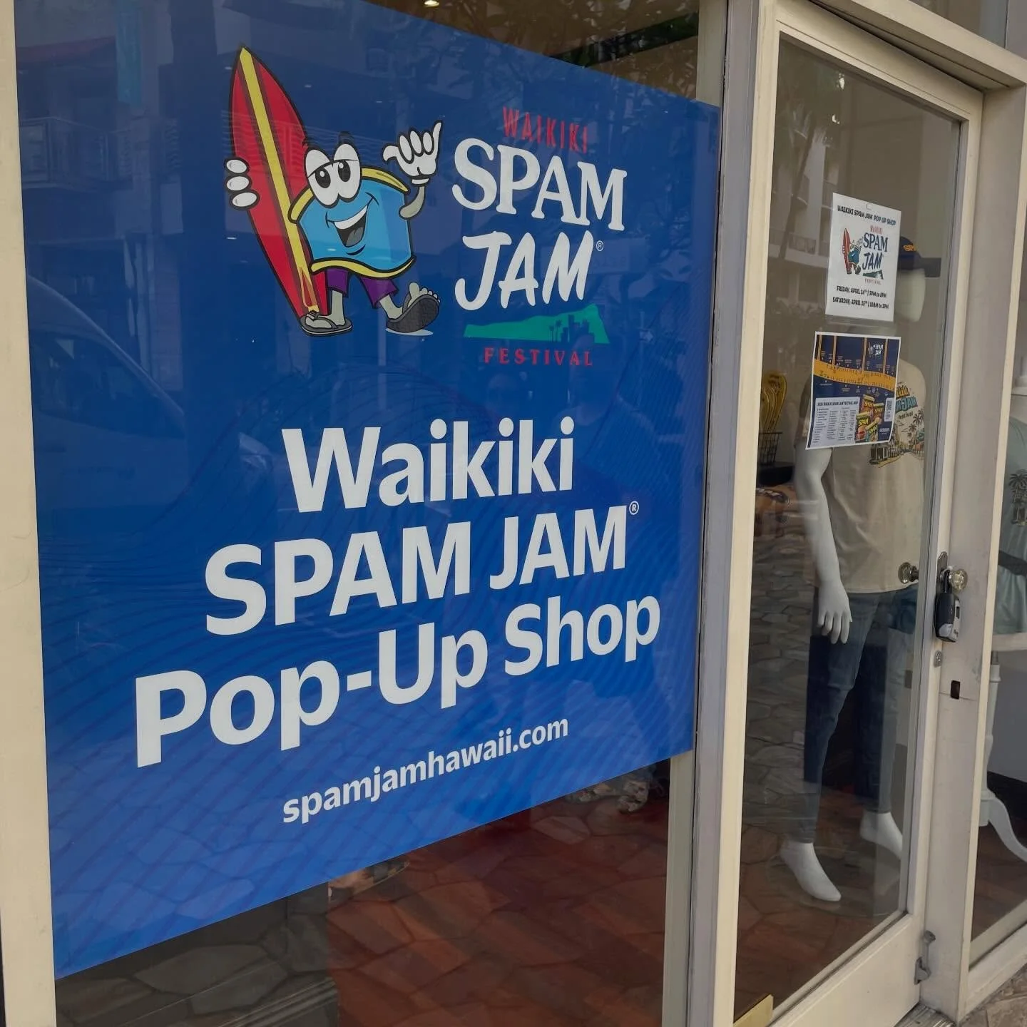 Waikiki SPAM JAM 2026 Pop Up Now Open!
.
Waikiki Beach Walk 
227 Lewers Street
Located near Iyasume Musubi &amp; Giovanni Pastrami 
.
Hours
Friday 3pm-8pm
Saturday 10am - 2pm
.
Here&rsquo;s a preview of what you will find. Note everything is while su