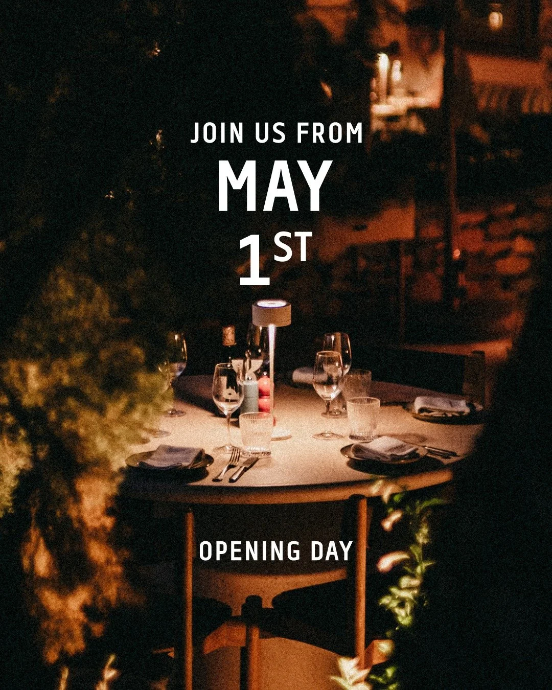 Nights have their own rhythm here, the kind that stays with you.

The table fills up,  Mediterranean flavours set the tone, glasses clink,
and the evening takes on a life of its own.

Opening May 1st.