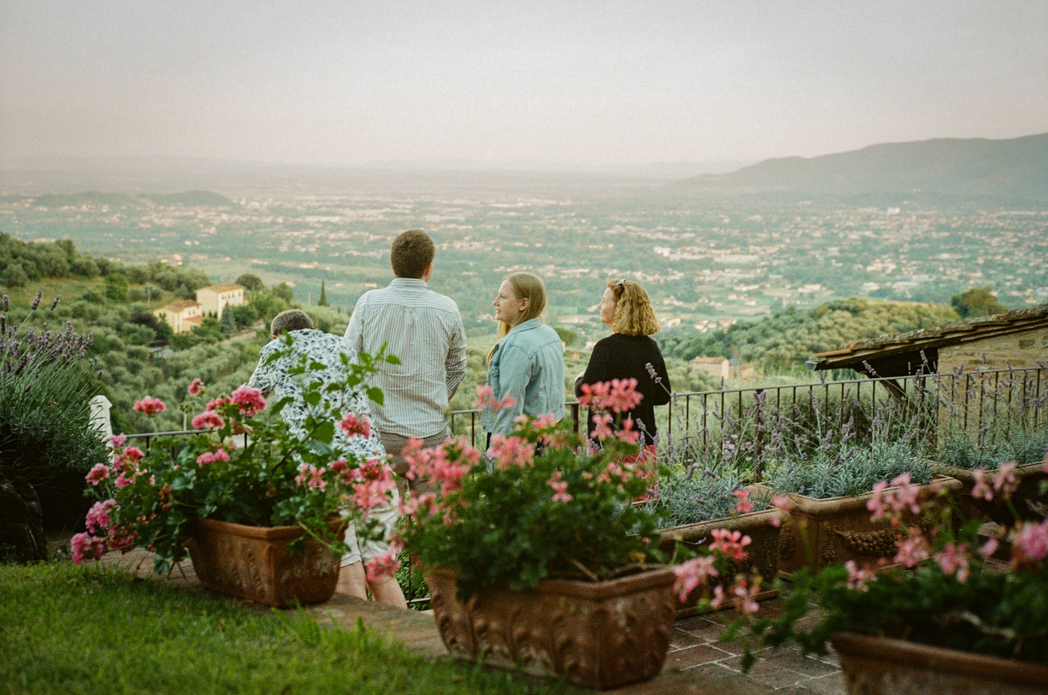 Family on the balcony