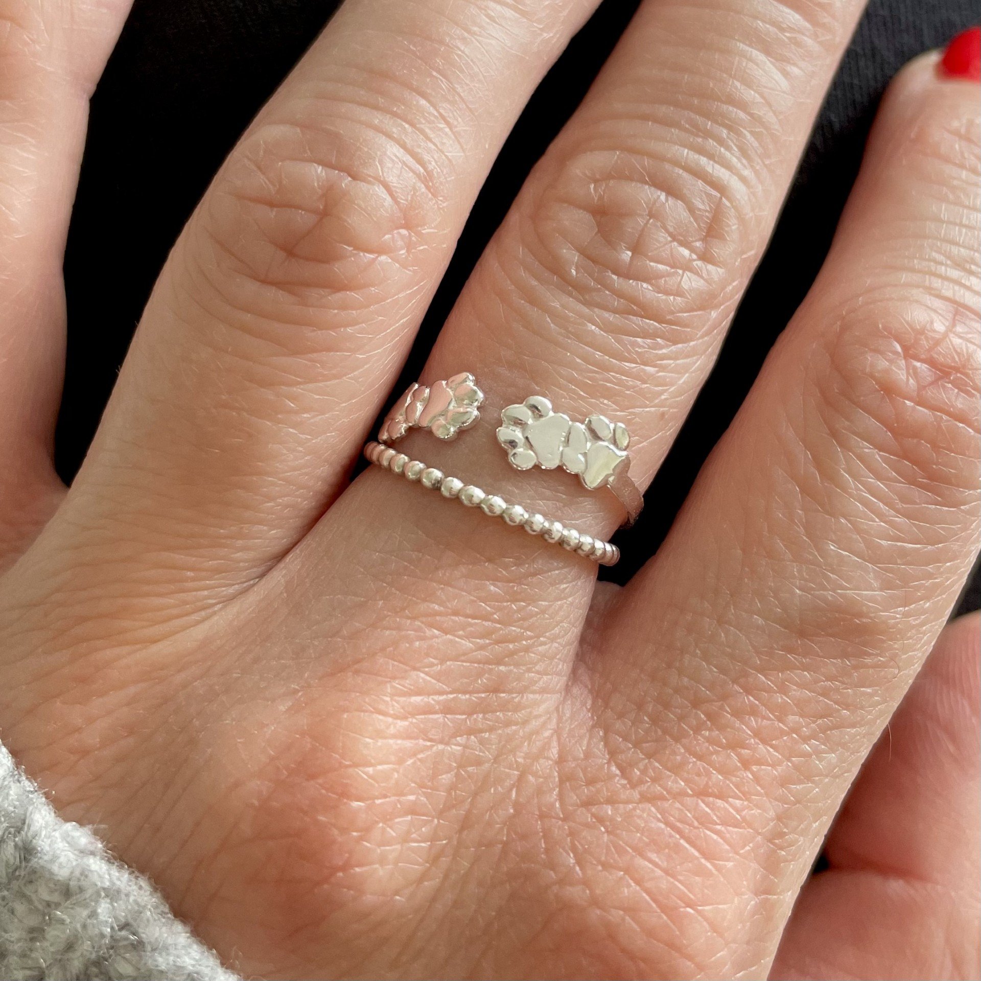 Adjustable Paws Ring