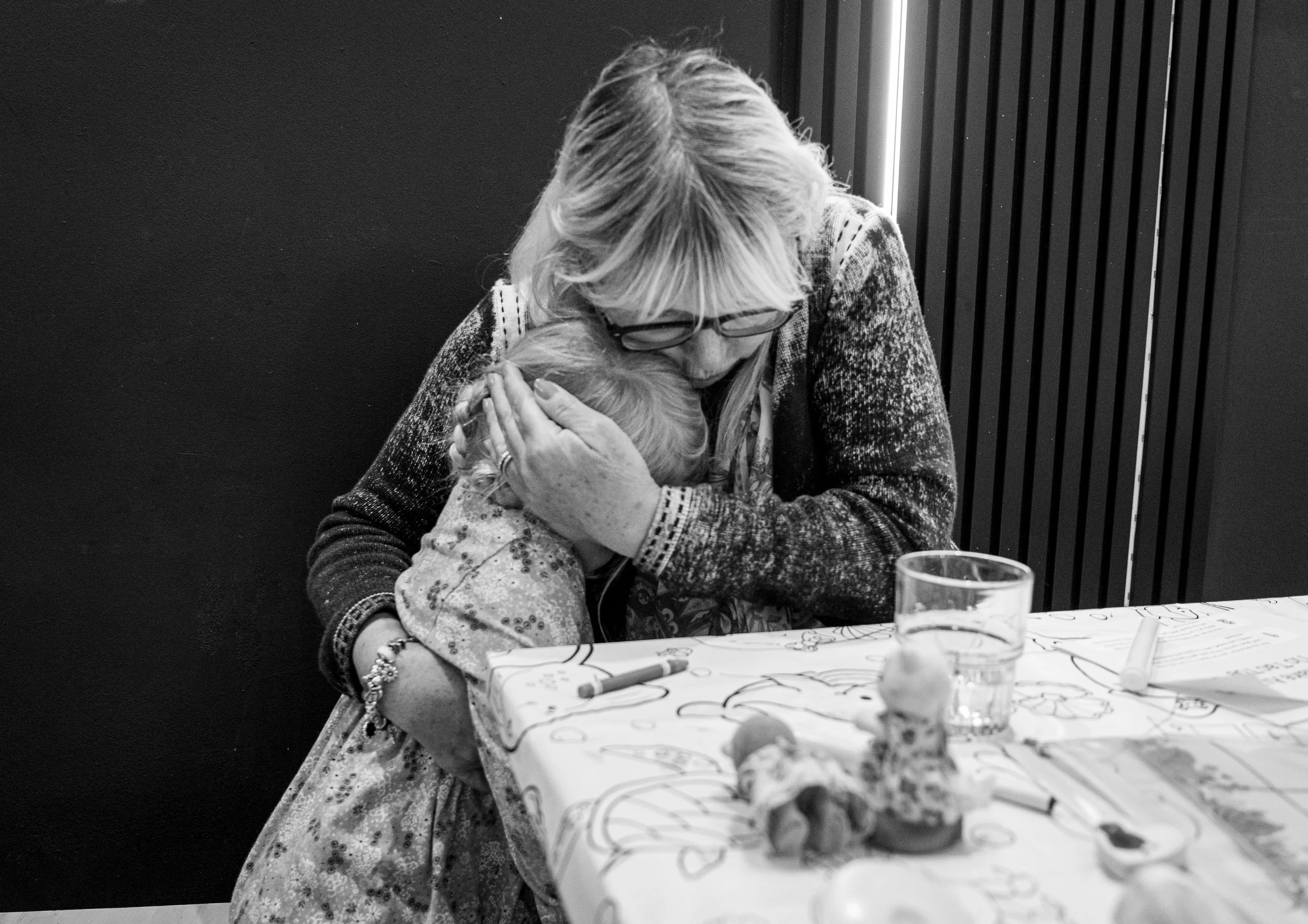 A grandma in worthing at a family event by honey house at audioactive, worthing town centre