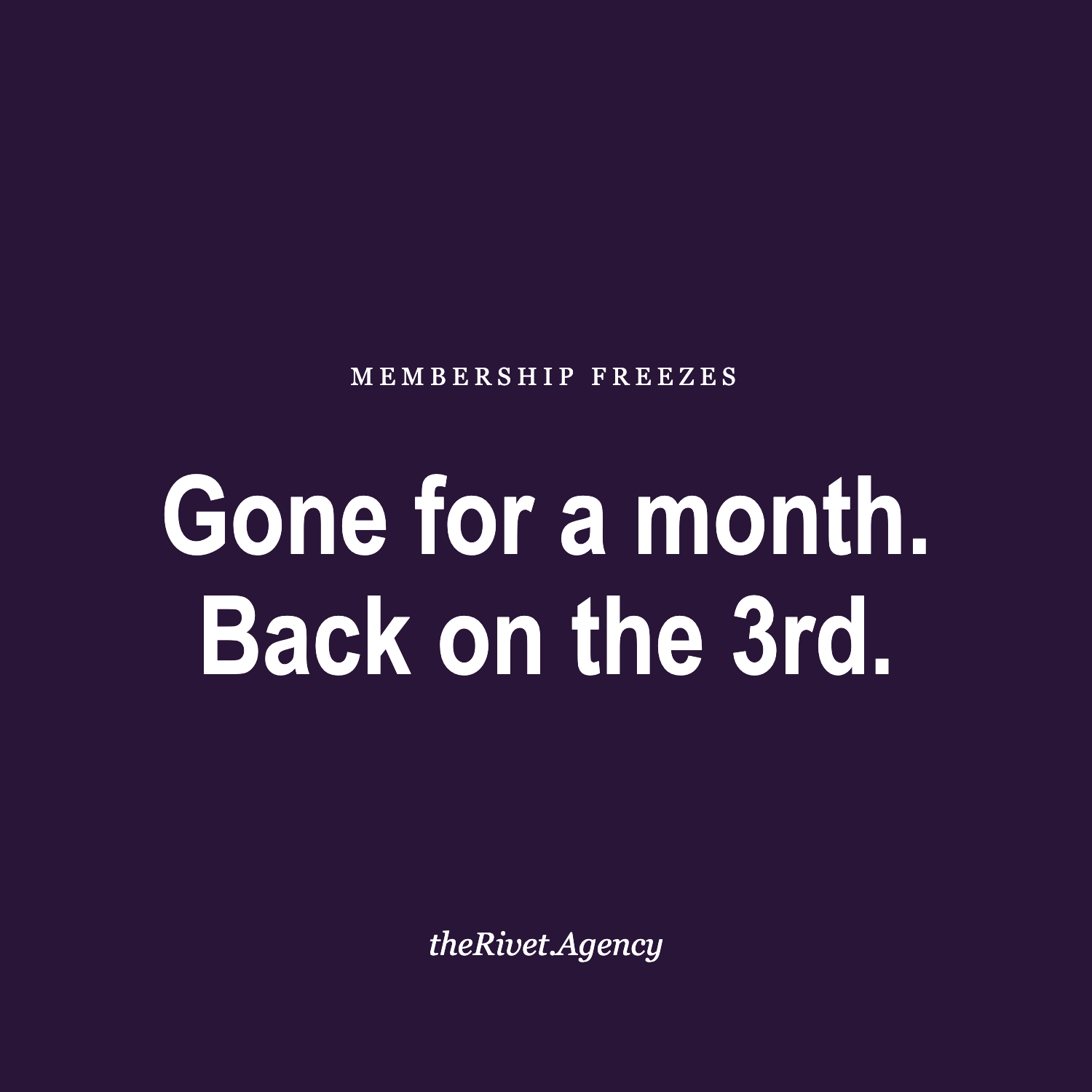 Membership Freezes: Keeping Members Who Travel