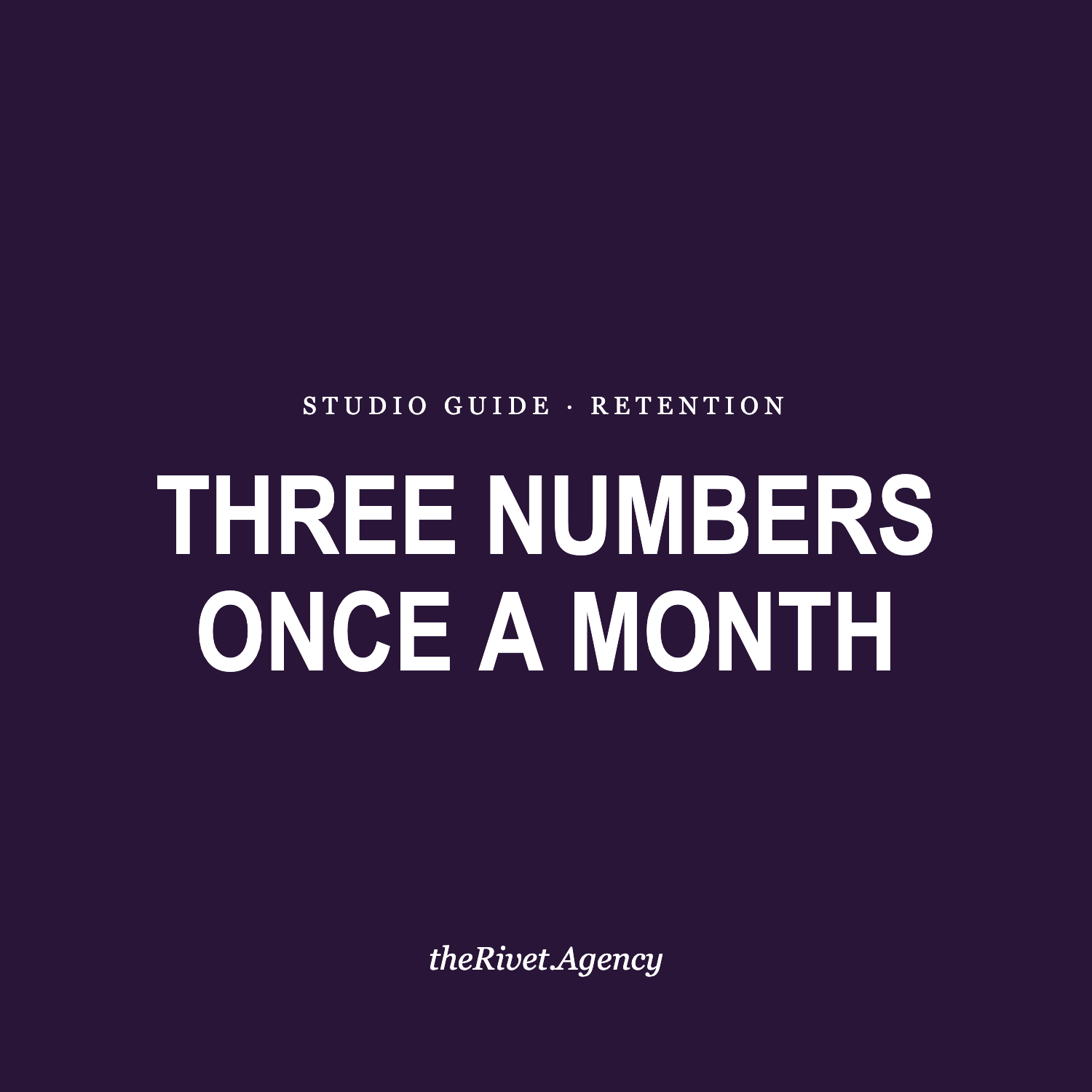 Three Numbers Worth Checking Once a Month