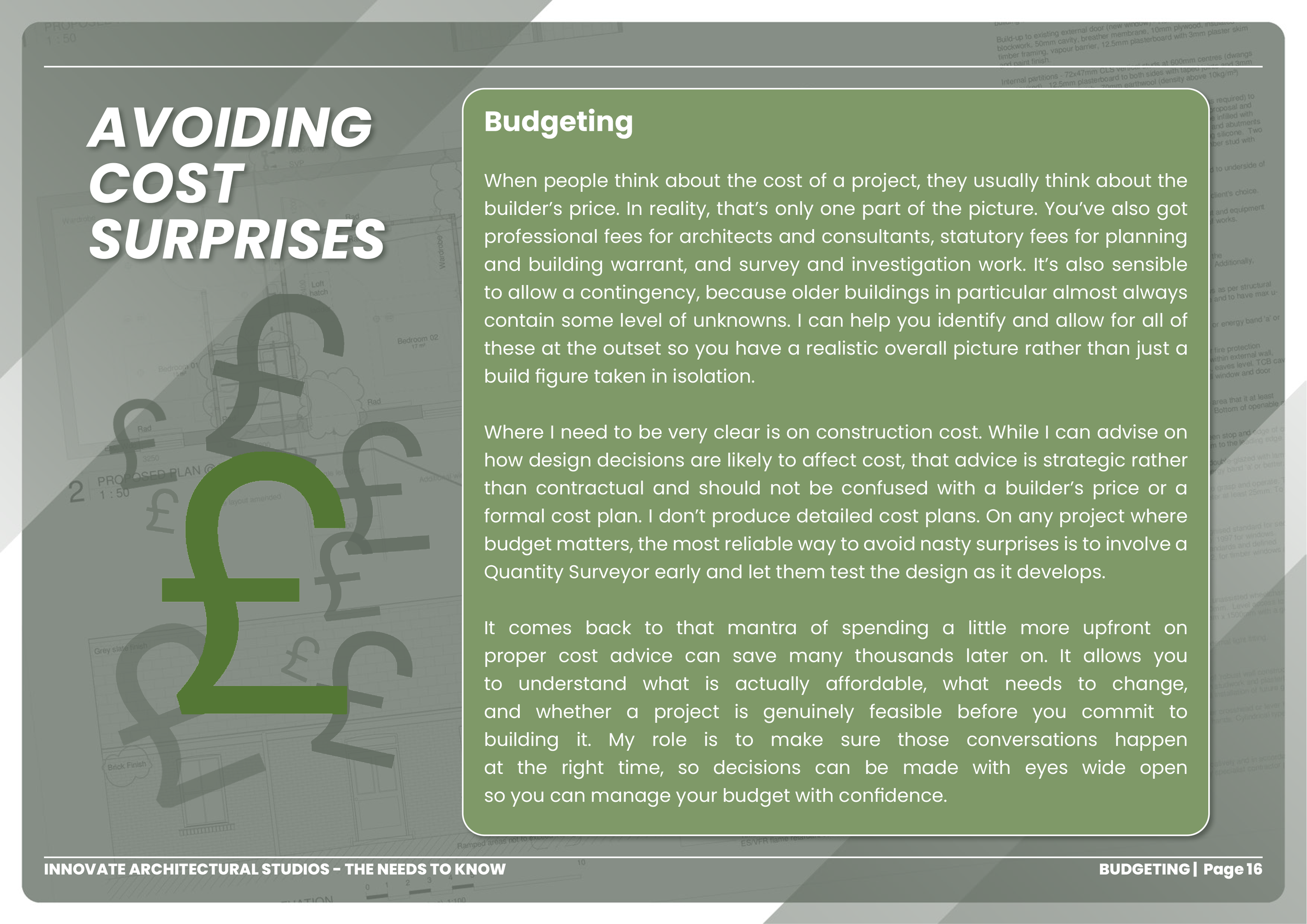 Example page - budgeting