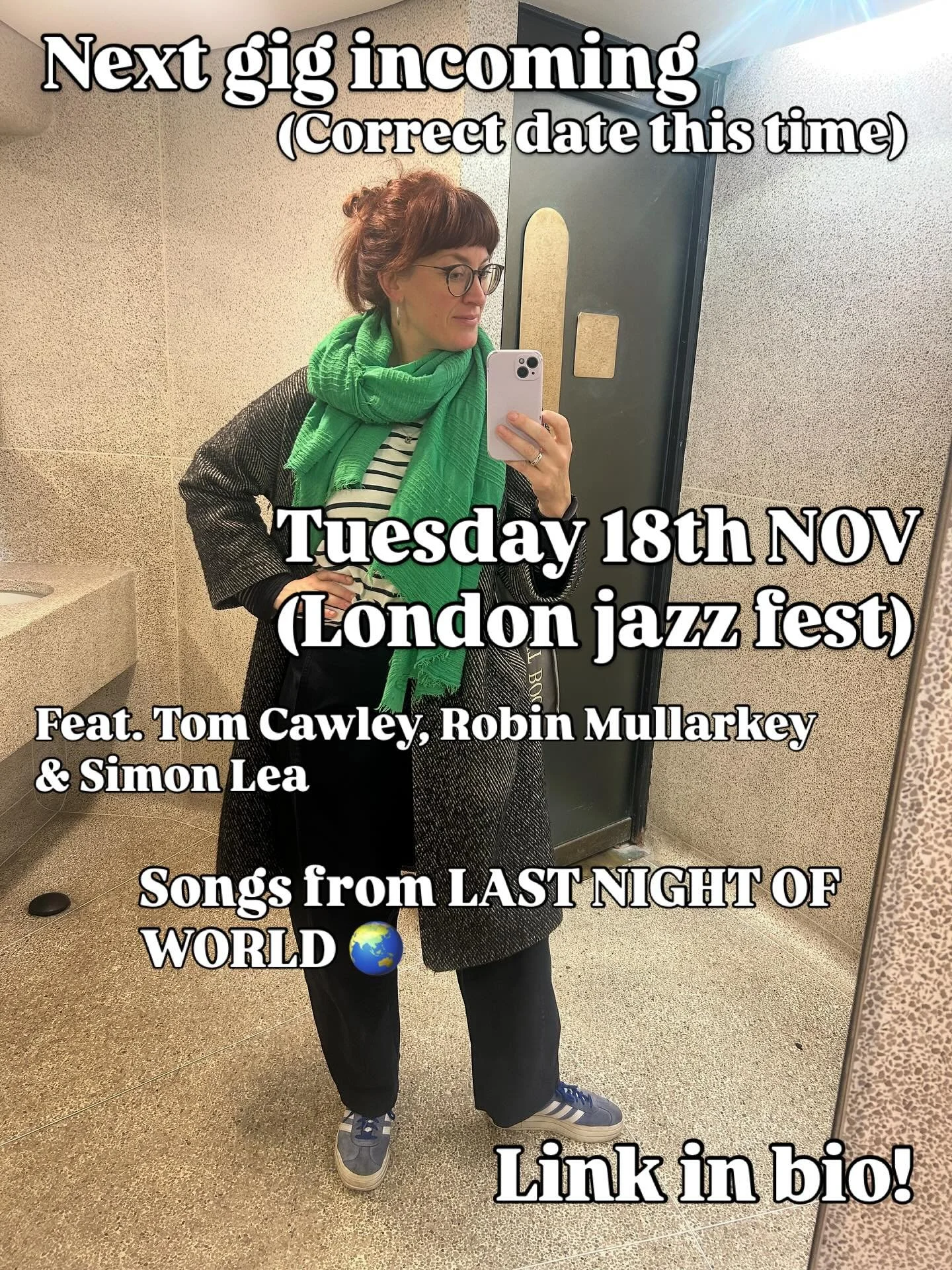 🚀🚀Next show cooking is earthbound TUES 18th Nov (@londonjazzfest ) 
.
.
🪐obvs loads of great shows happening that night but this is gonna be real special as it&rsquo;s part of a &lsquo;Celebration of Songwriters in Jazz&rsquo; night I&rsquo;ve cur
