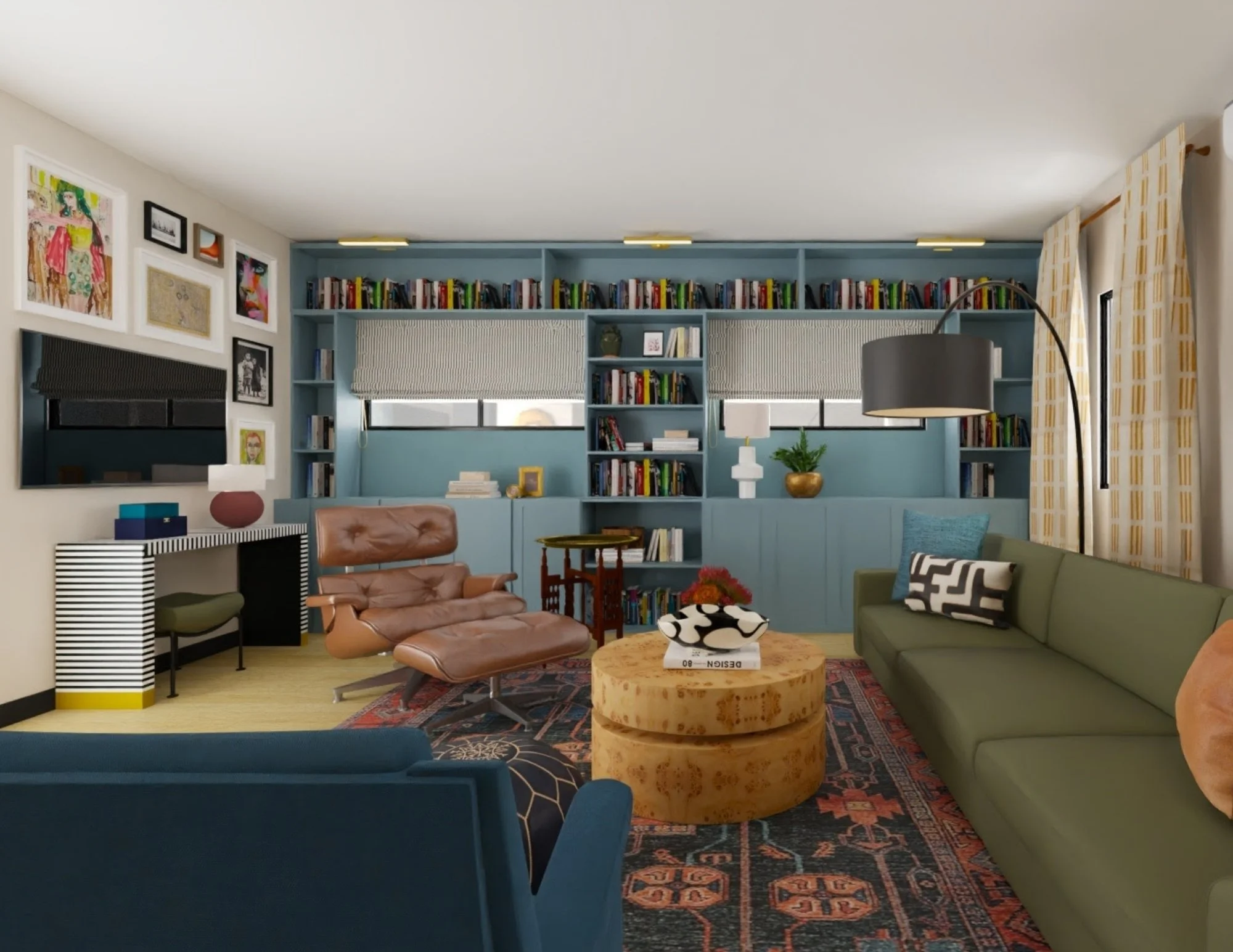 Colorful Brunswick Family Room