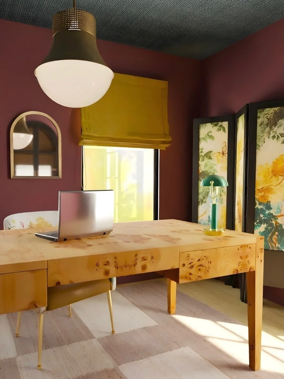 New office project renderings. I love going bold with print and color! 🤩 🎨🦚