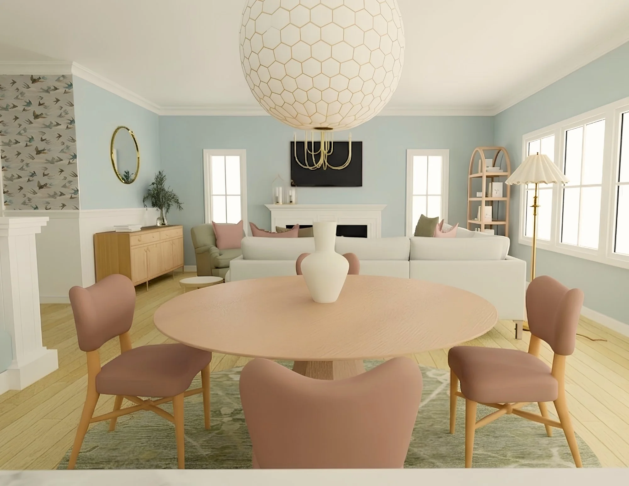 colorful dining space 