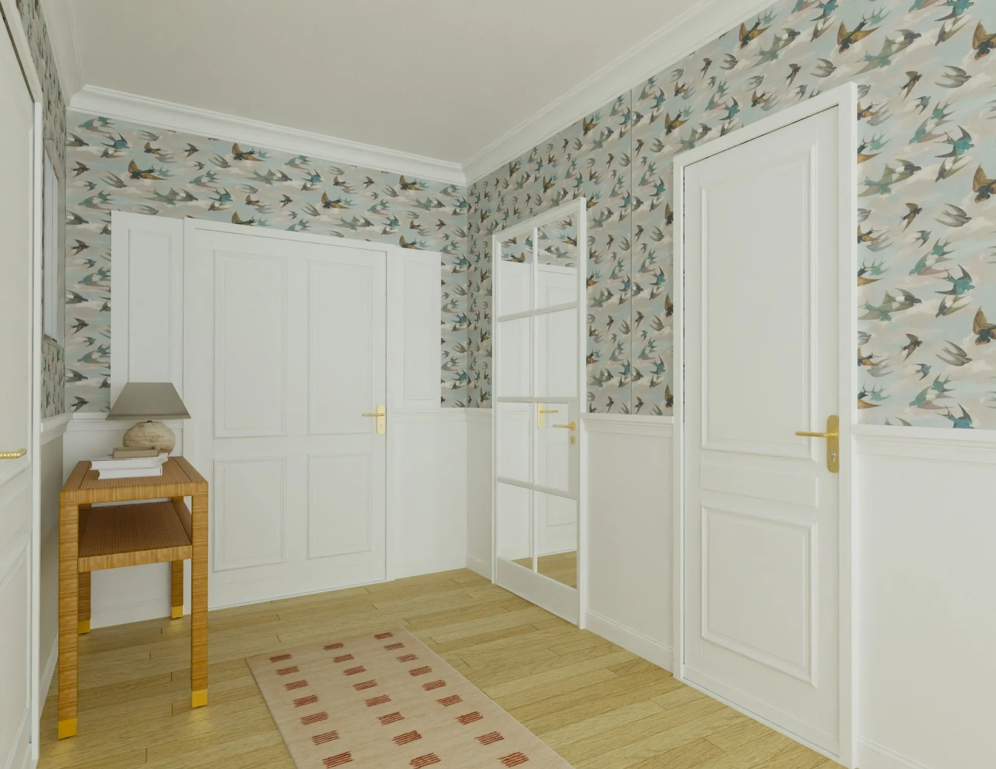 wallpaper entry way
