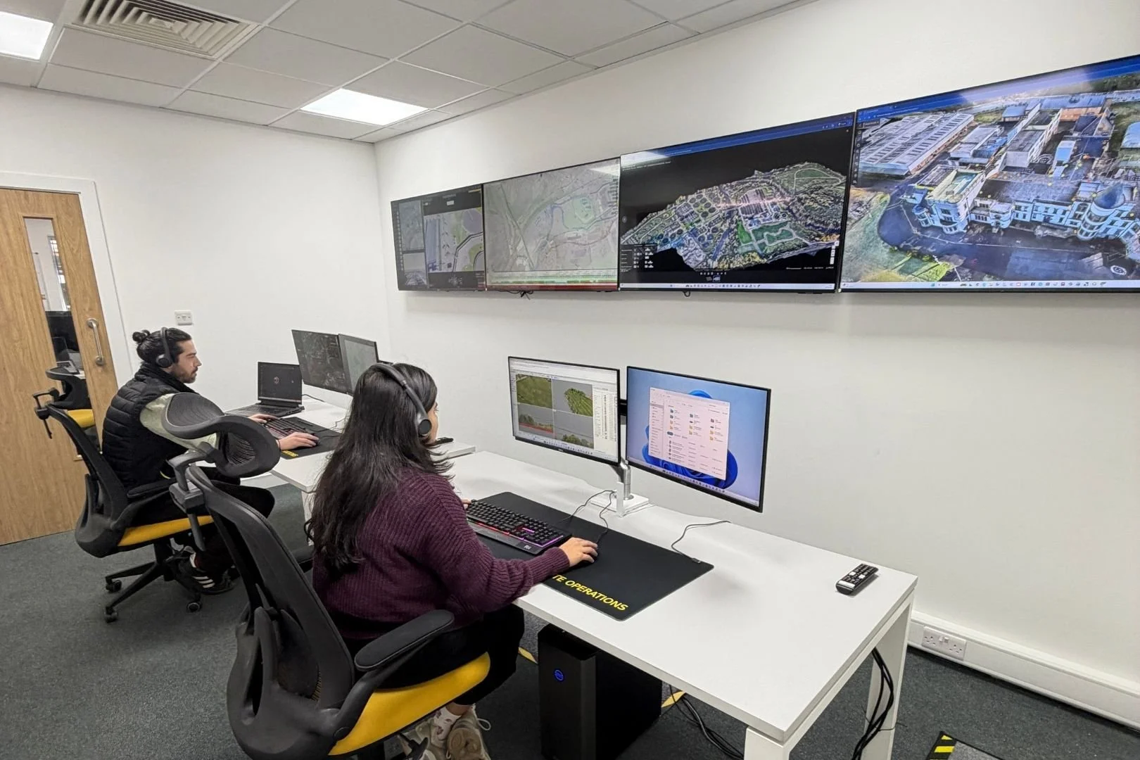 How is drone survey data processed?