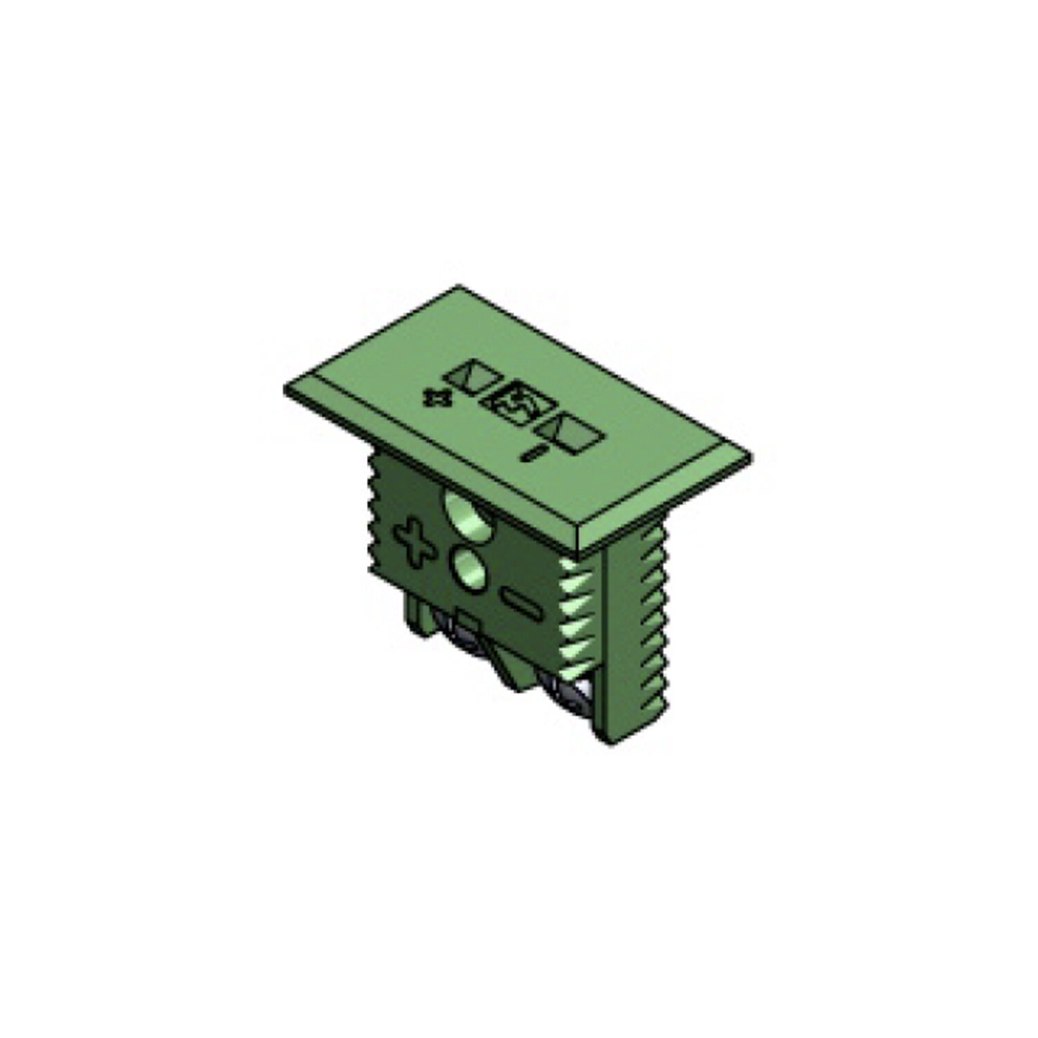 Rectangular Insert Front mounted with brass nut and spring set