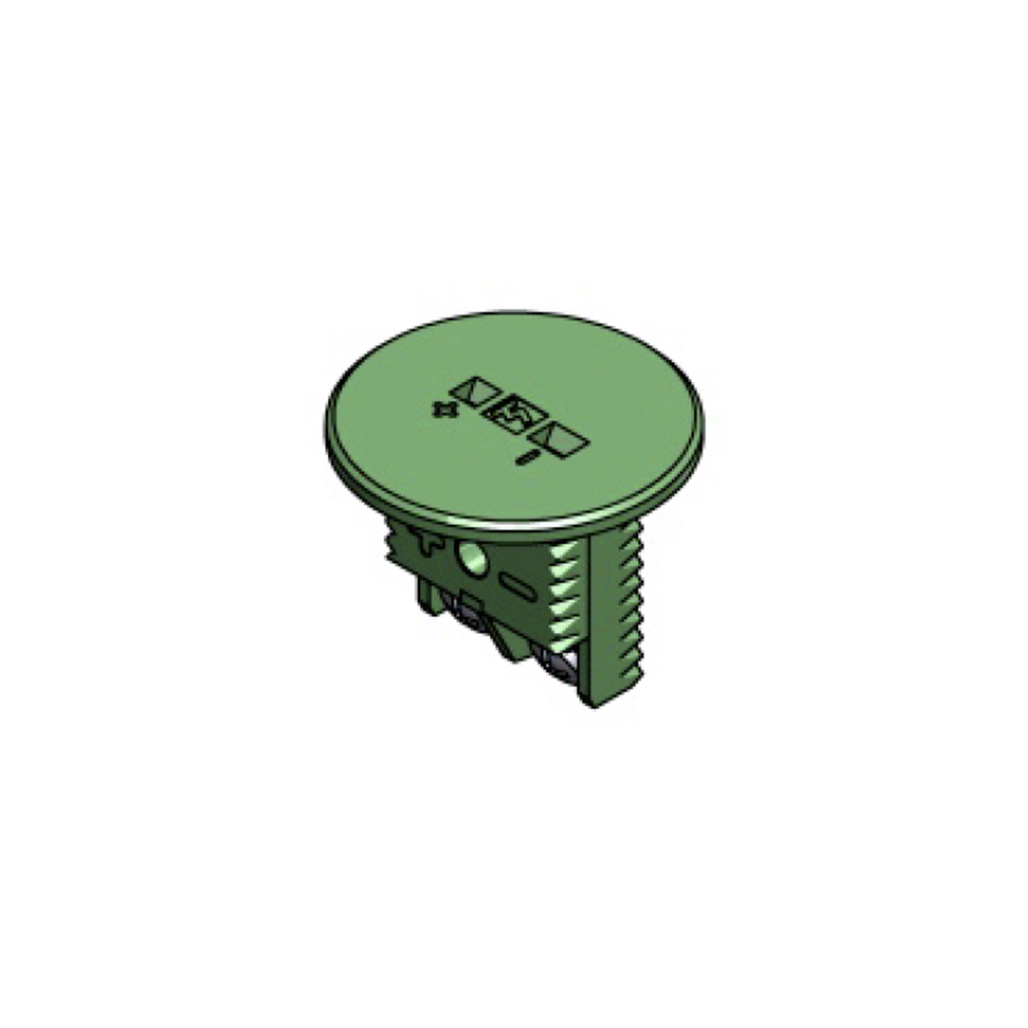 Round Insert Back mounted with brass nut and spring set