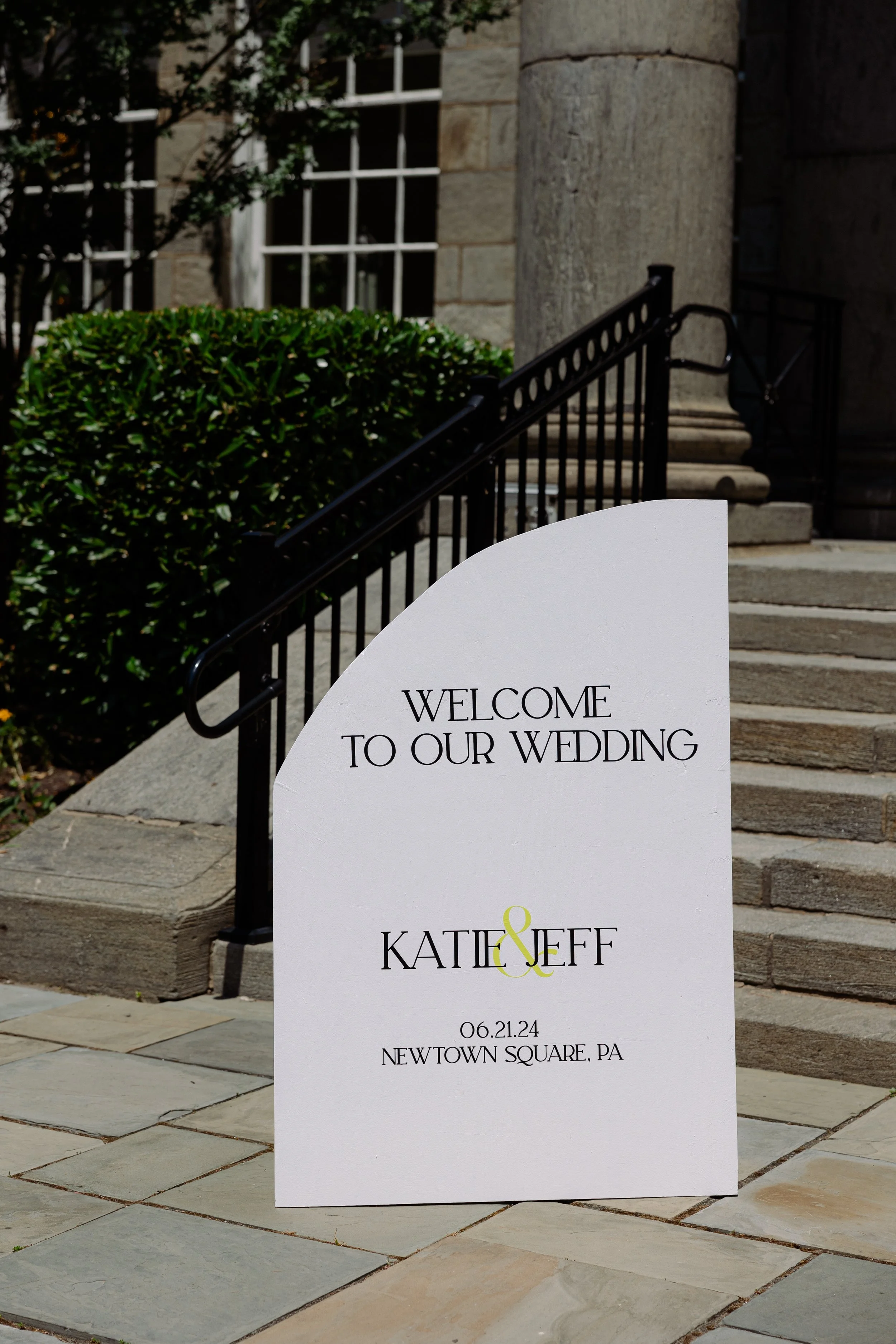 Katie & Jeff's Welcome Sign