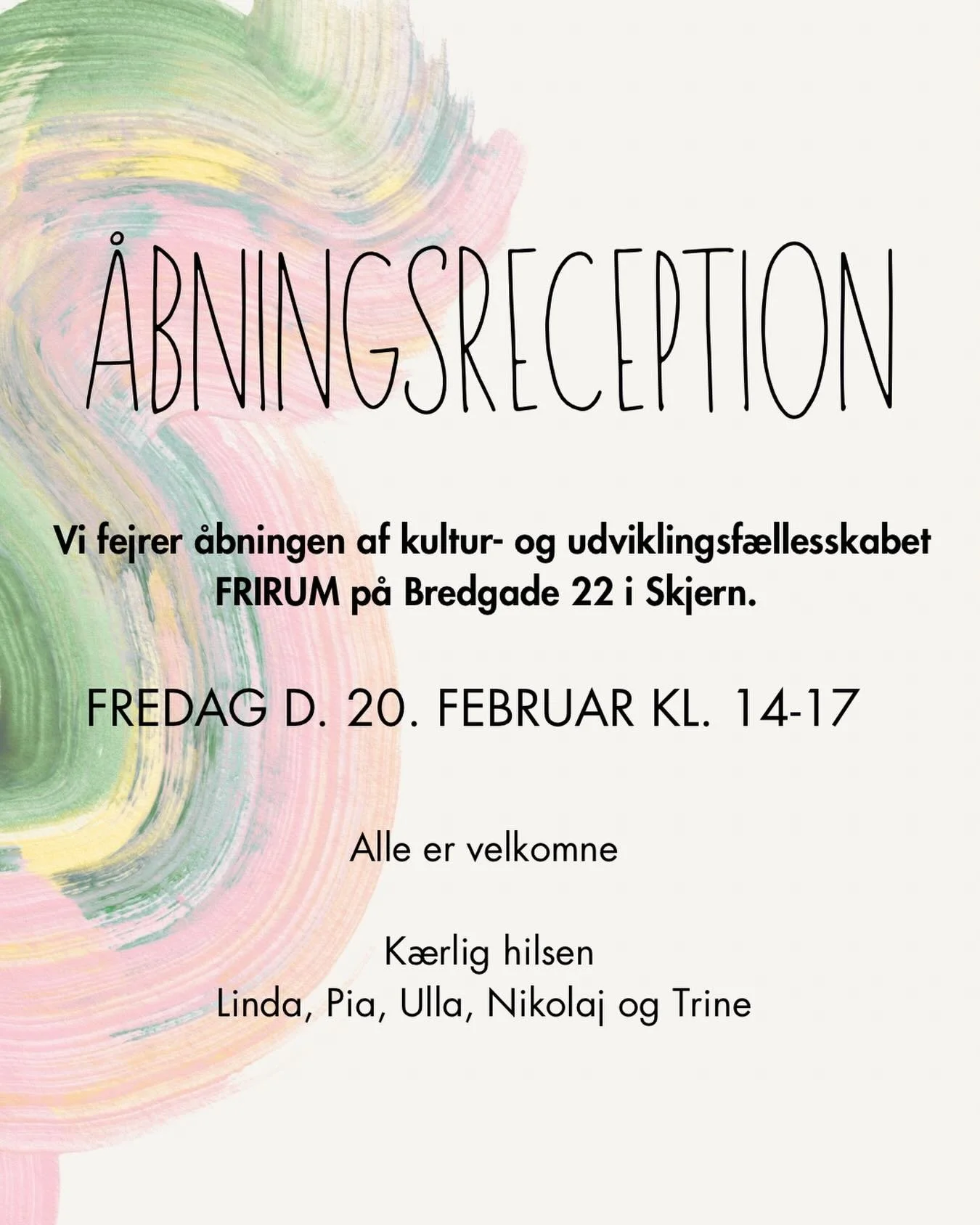 Kig forbi p&aring; fredag, hvis du har lyst. Eller er t&oslash;rstig 🍾