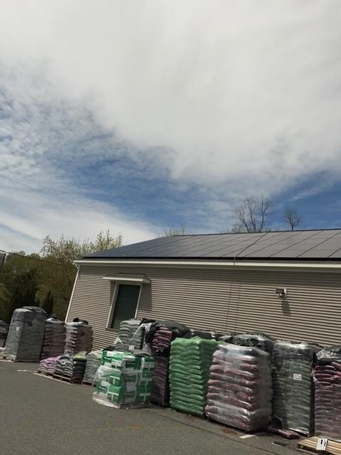 commercial property, Carr Hardware, with solar power on roof