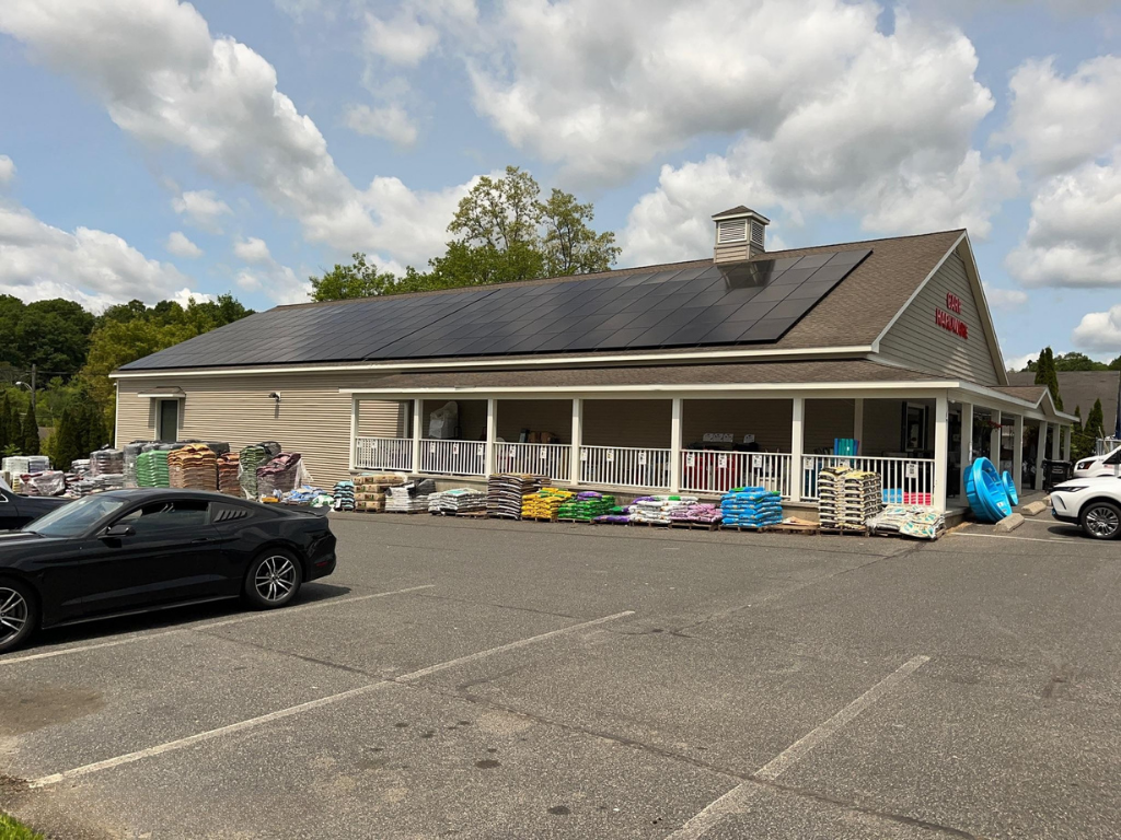 Carr Hardware solar energy system installed by Insight Energy, one of the leading solar companies lee ma