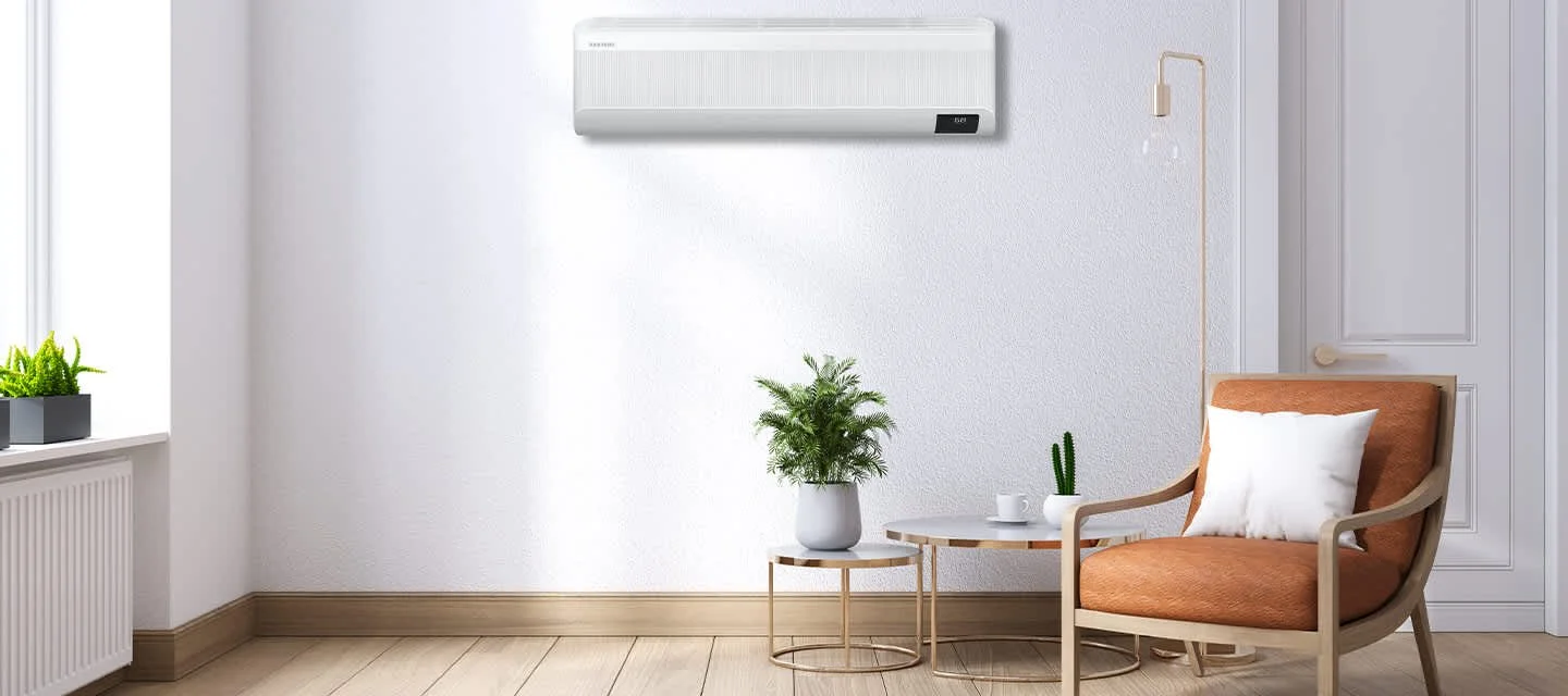 mini split system on wall