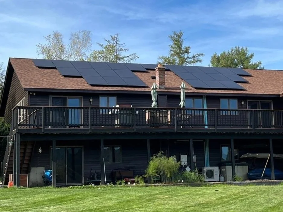 Solar installation on a home in Richmond, Massachusetts.
