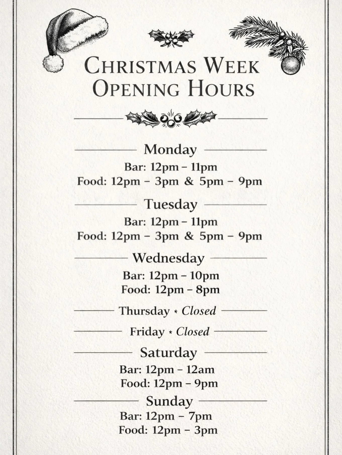 -𝘾𝙝𝙧𝙞𝙨𝙩𝙢𝙖𝙨 𝙒𝙚𝙚𝙠-

Christmas week is just around the corner and we can&rsquo;t wait to see you all.
Come be merry with us at 2 Bridges &mdash; good food, good company, festive vibes.🎄🎄🎄

📍4, St Peters Cl, Commercial St, Hereford HR12D